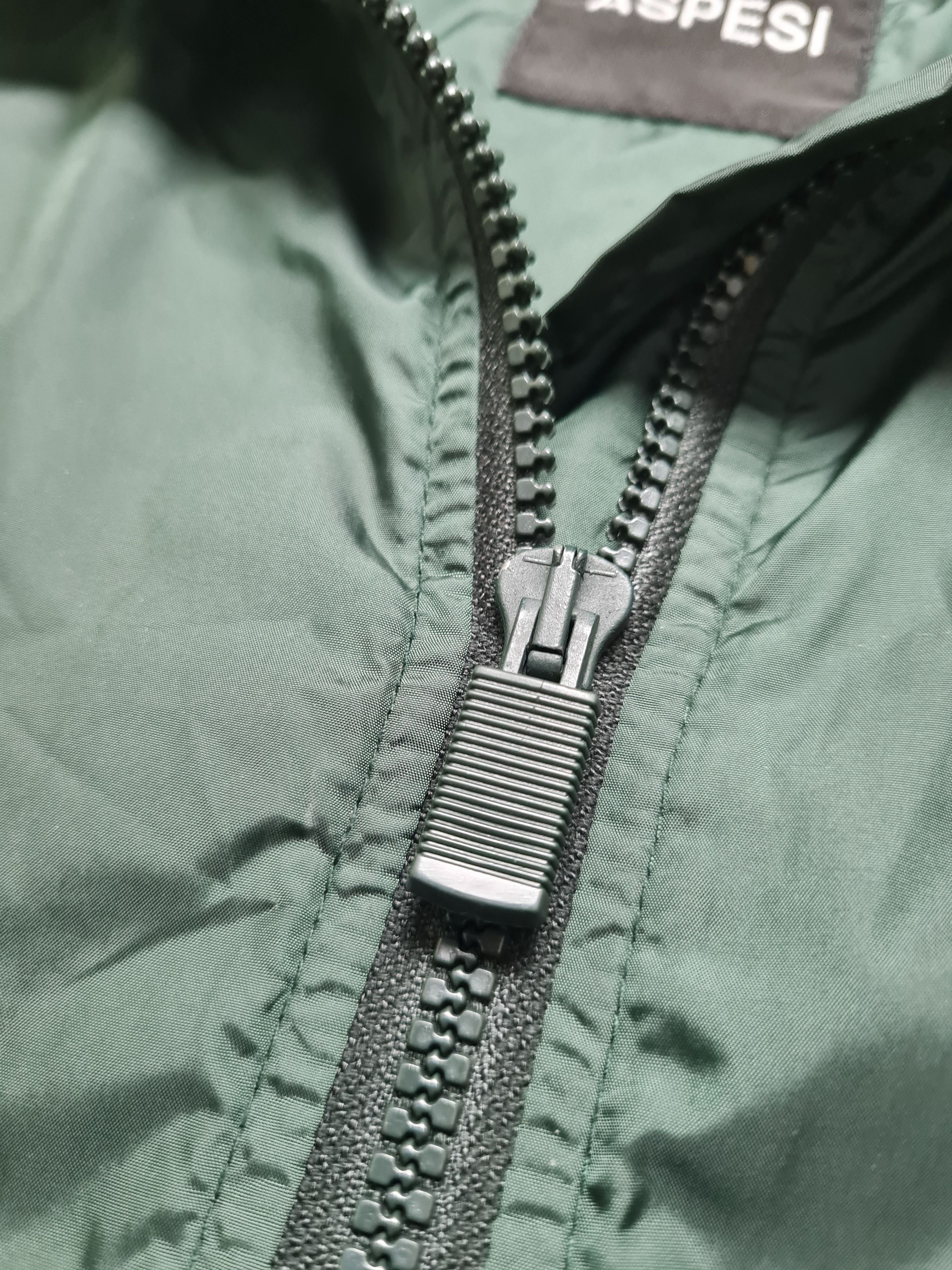 Aspesi ASPESI Women's Dark Green Nylon Jacket Full Zip Windbreaker Size L / US 10 / IT 46 - 5 Thumbnail