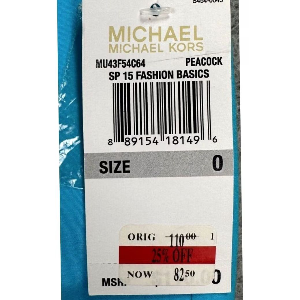 Michael Kors VINTAGE? No. Final: Michael Kors Pants Women 0 Blue Skinny Leg Low-Rise Preppy Flat Front Ladies NEW Size 25" / US 0 / IT 36 - 4 Thumbnail