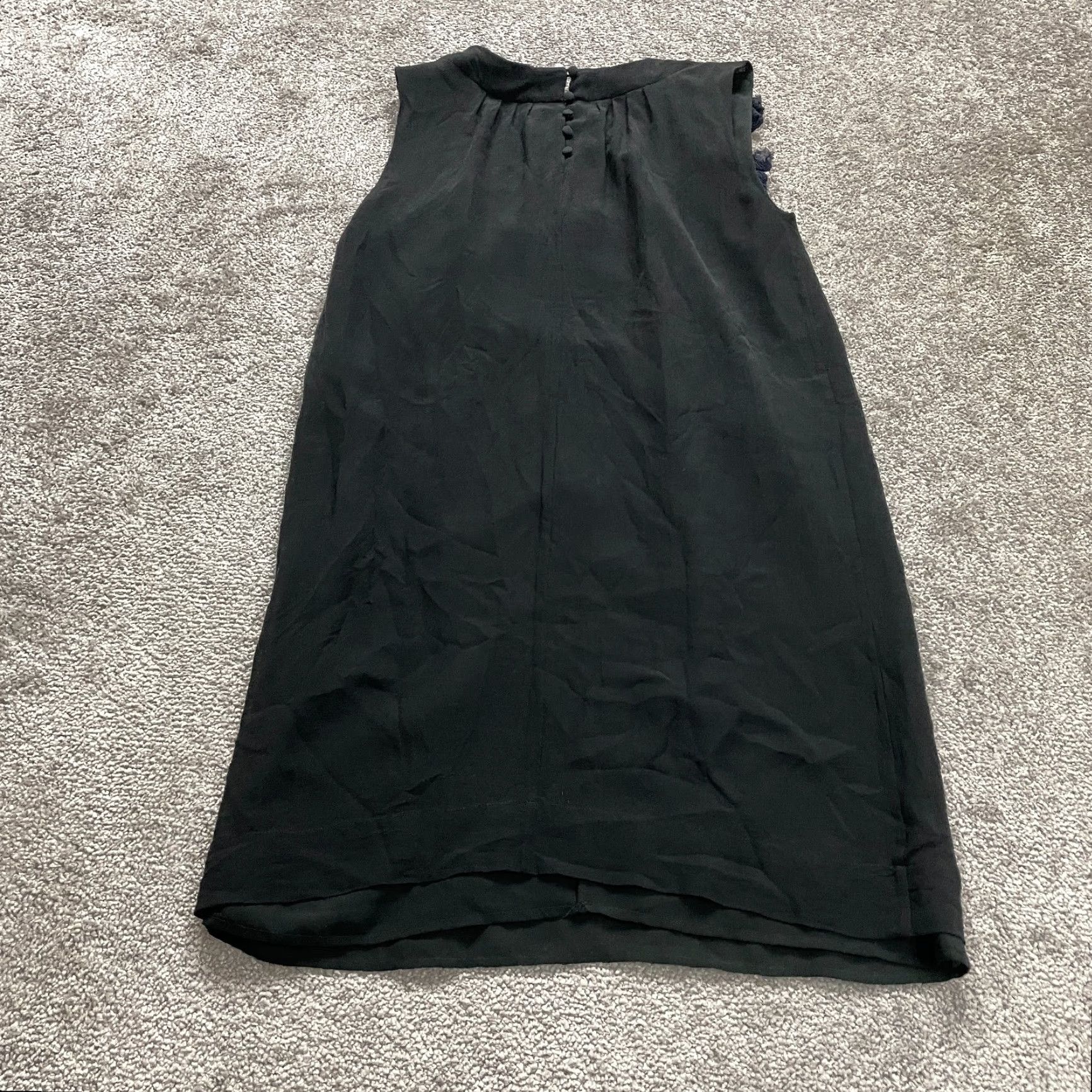 Banana Republic VINTAGE Banana Republic Women's Dress Shirt Midi Sleeveless Silk Black 0 Size XS / US 0-2 / IT 36-38 - 2 Thumbnail