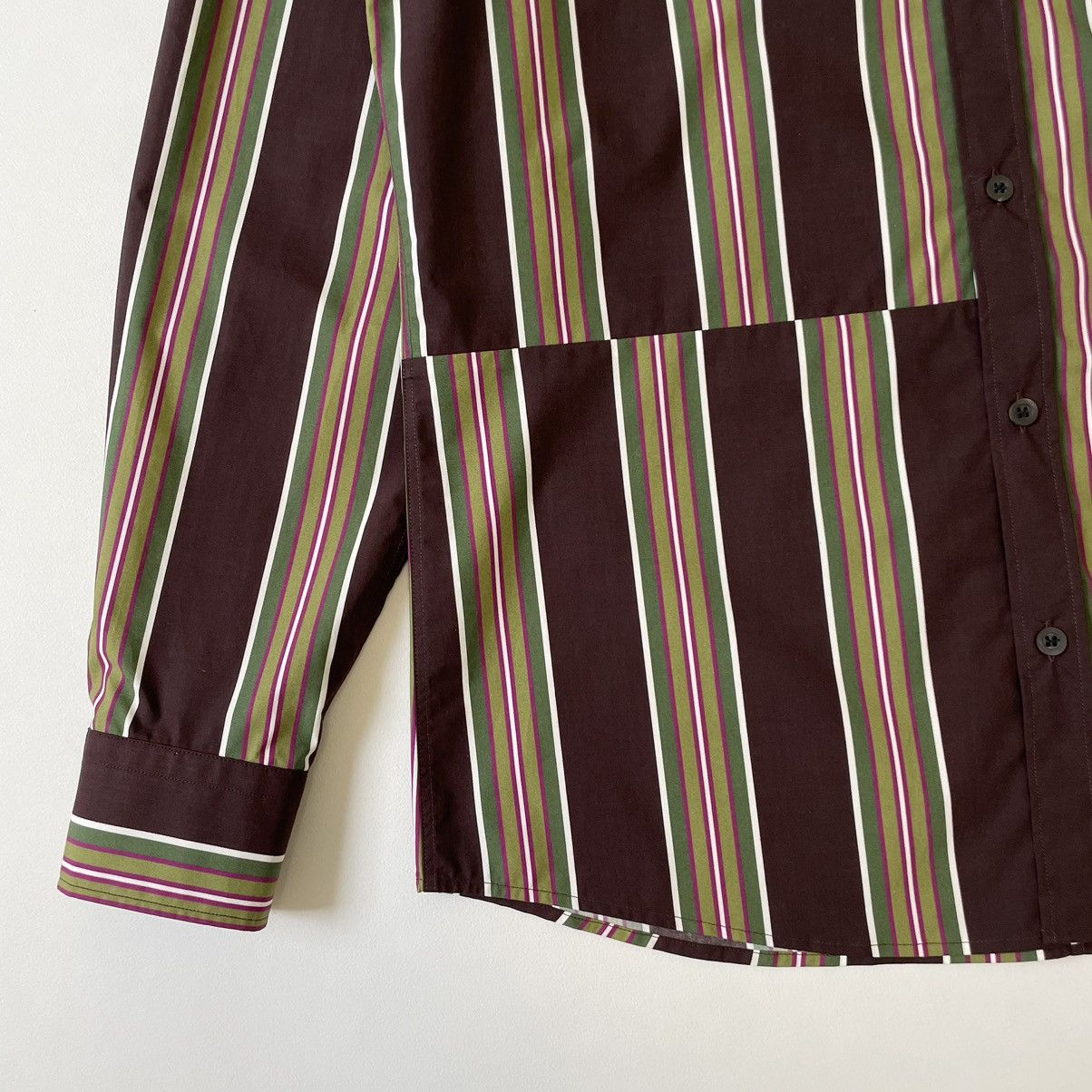 Dries Van Noten Sample Panelled 70s Stripe Shirt Size US M / EU 48-50 / 2 - 7 Thumbnail
