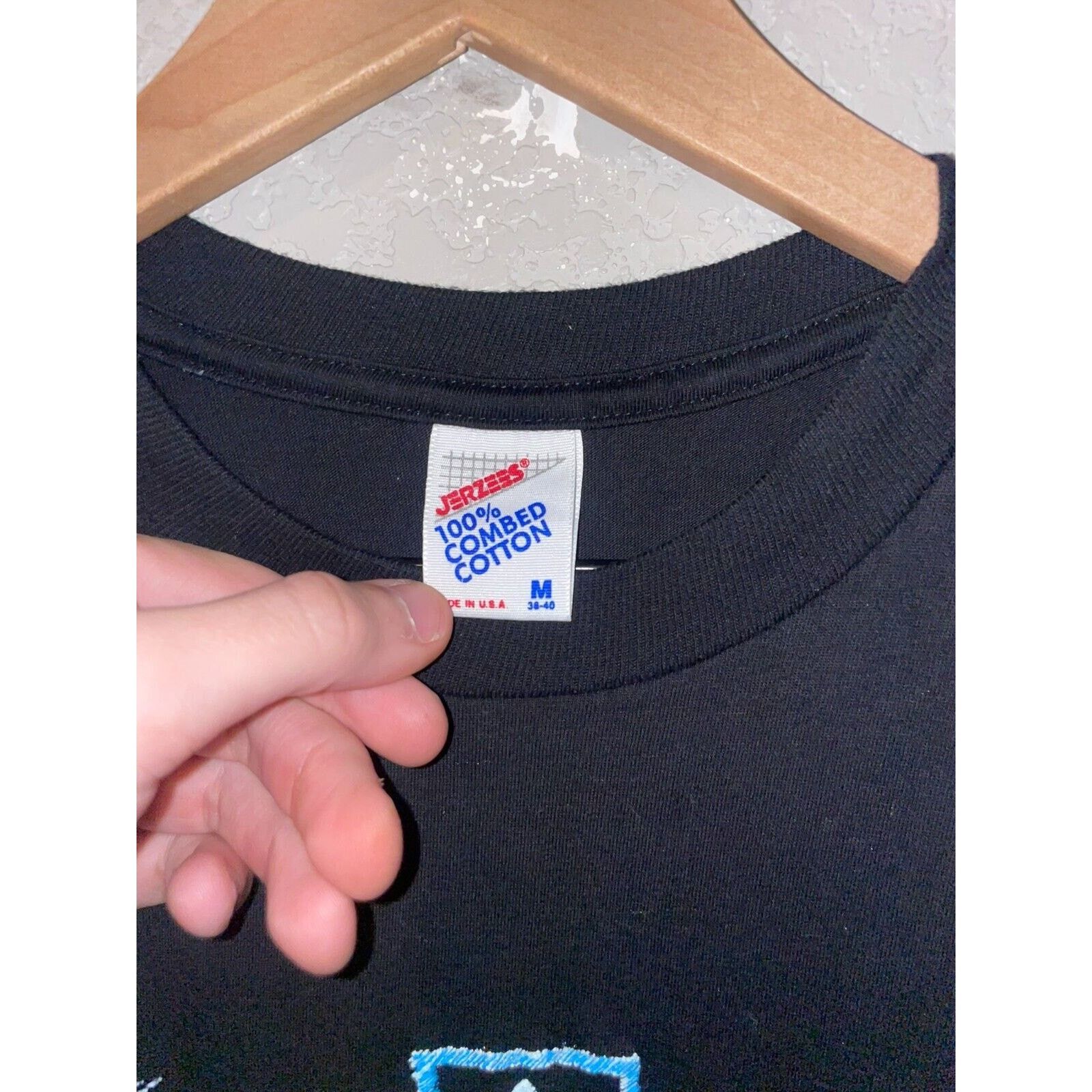 Jerzees Vintage Test Print Shirt Padre Island Mountain Black M Tee Size US M / EU 48-50 / 2 - 6 Thumbnail
