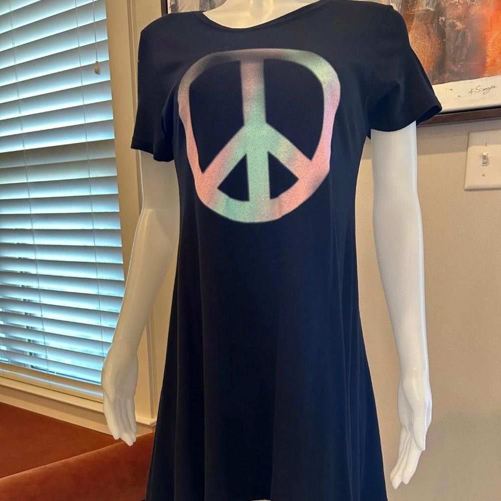 Wildfox Wildfox Stel Peace Babydoll T-shirt Dress Size M / US 6-8 / IT 42-44 - 3 Thumbnail