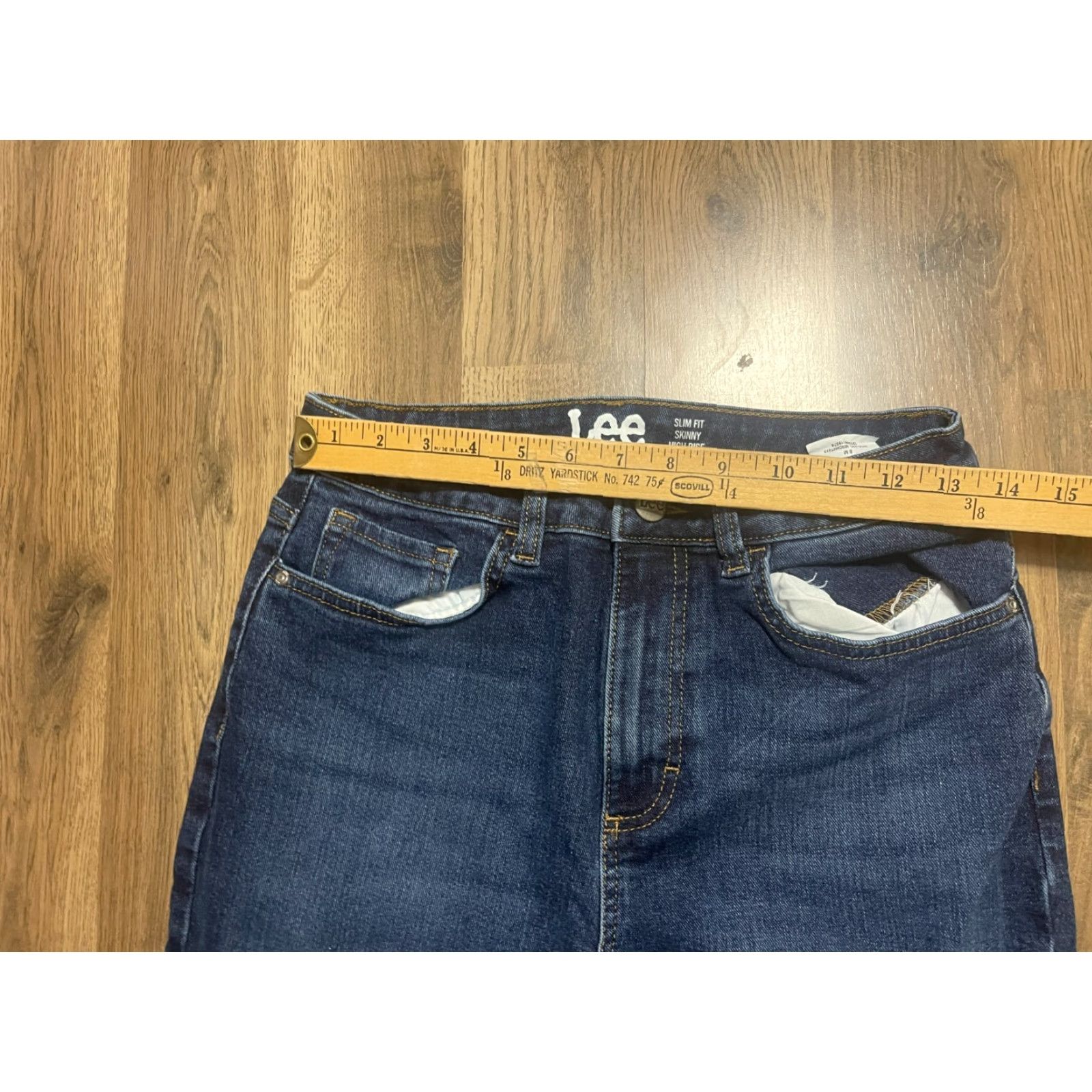 Lee Lee Jeans Women's 8M Blue Denim Heritage Slim Fit Skinny High Rise Women's Size 30" / US 8 / IT 44 - 4 Thumbnail