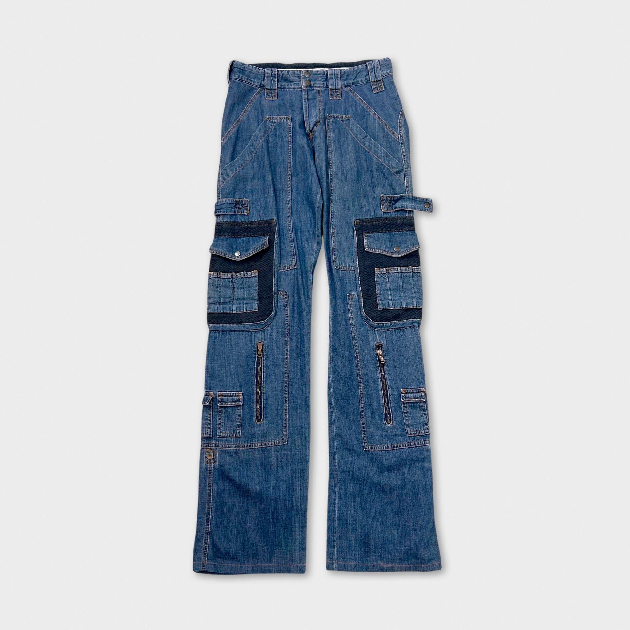Dolce & Gabbana Dolce & Gabbana Cargo Blue Denim Pants Size US 33 - 1 Thumbnail