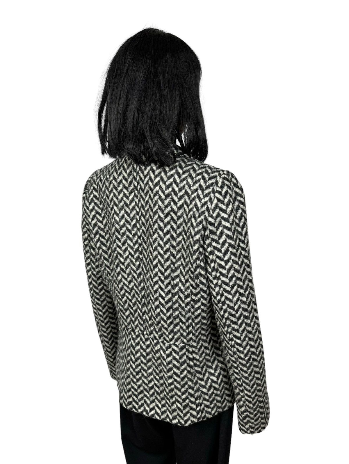 Max Mara Blazer Jacket Geometric Pattern Wool size US 14