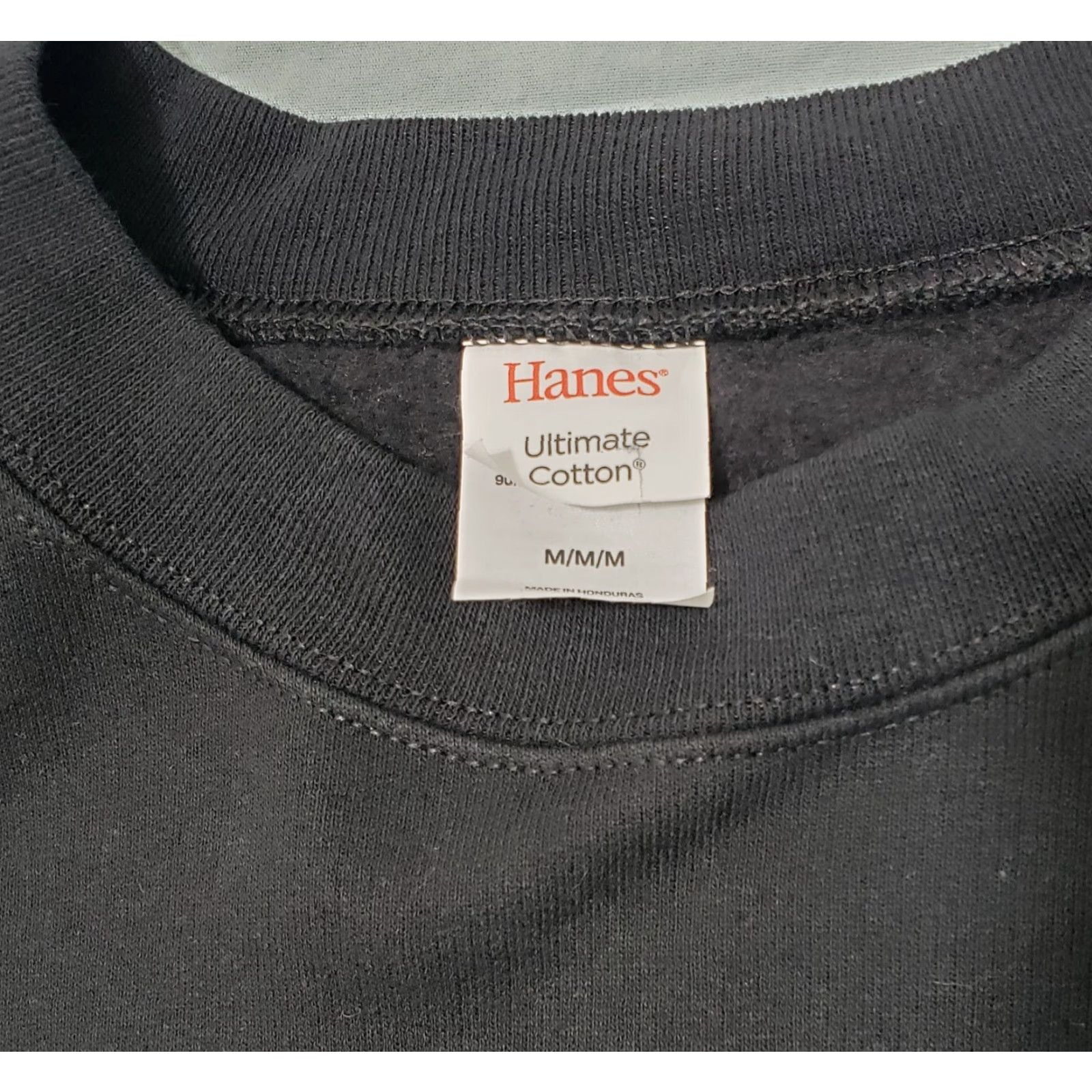 Hanes Hanes Ultimate Cotton Sweatshirt Pullover Crewneck Mens Size M Black Band Size US M / EU 48-50 / 2 - 6 Thumbnail