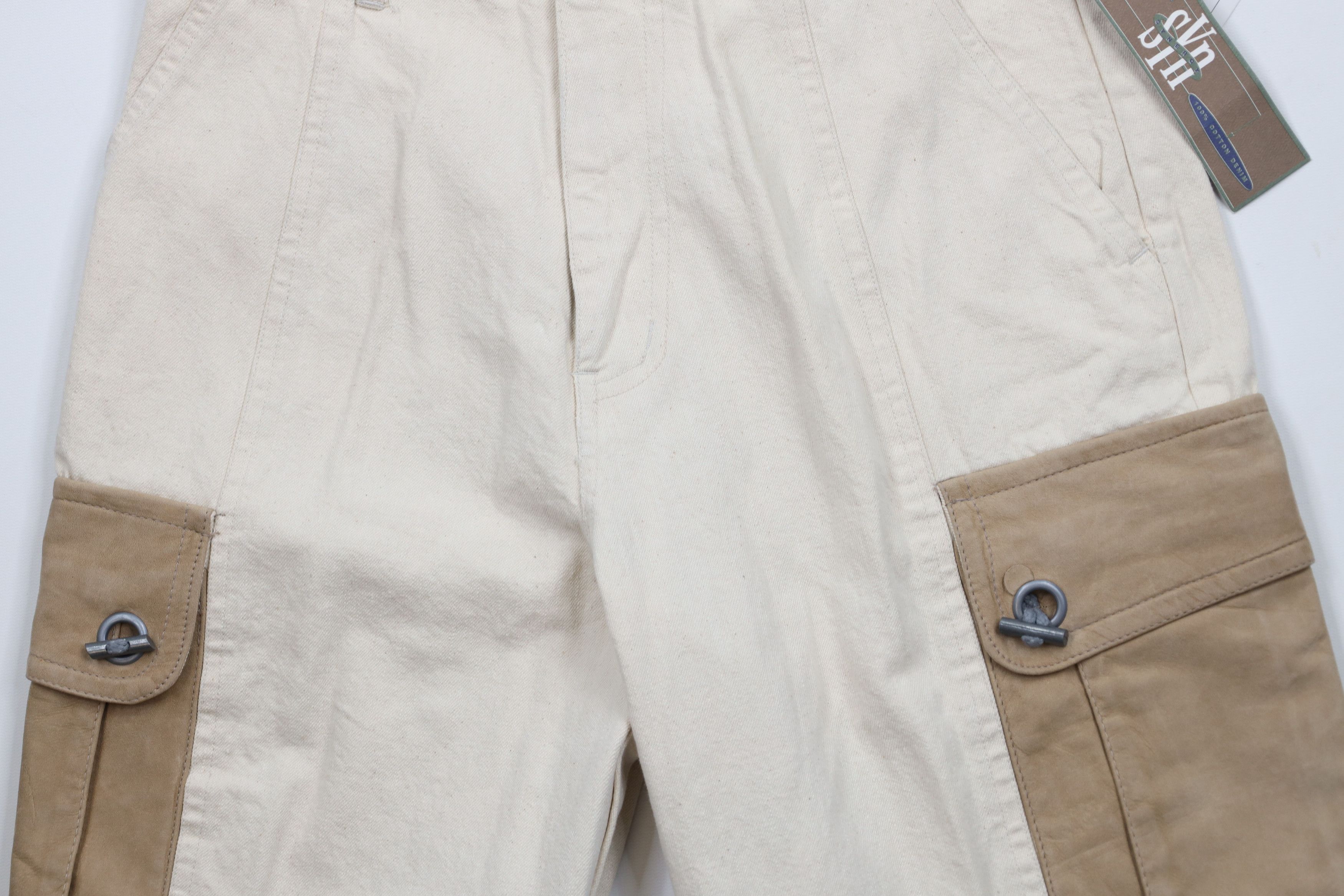 Vintage Deadstock Vintage 90s Streetwear Skateboard Leather Shorts Size US 31 - 3 Thumbnail