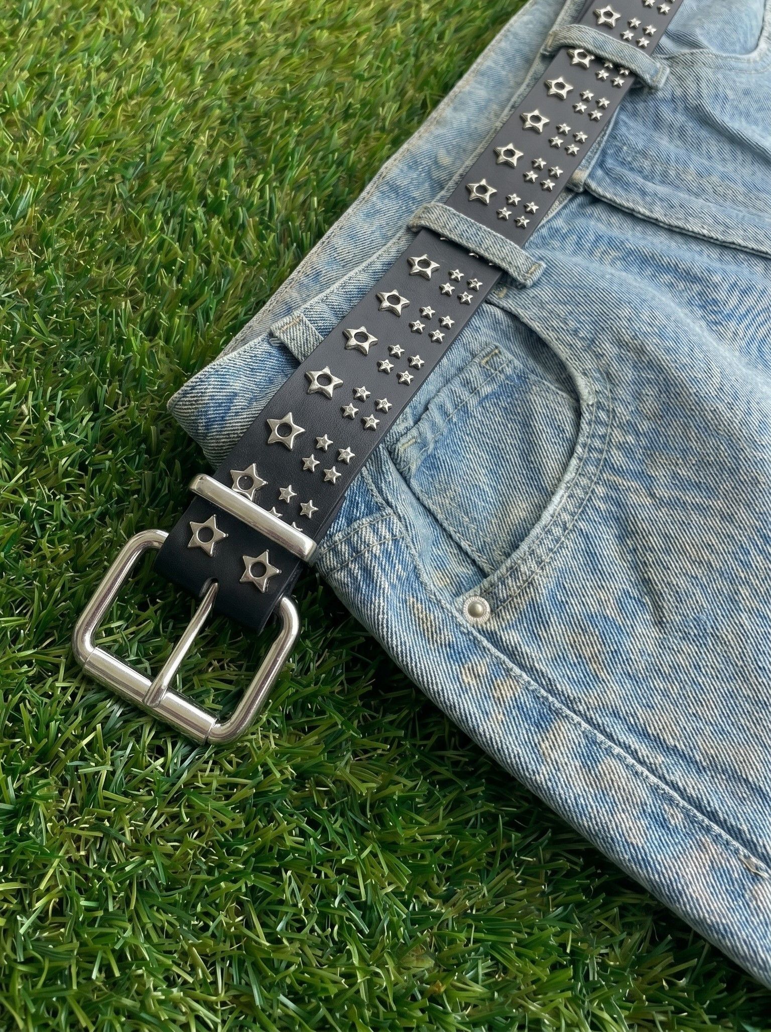 Other Black Star Studded Y2K Punk Belt Size ONE SIZE - 4 Thumbnail