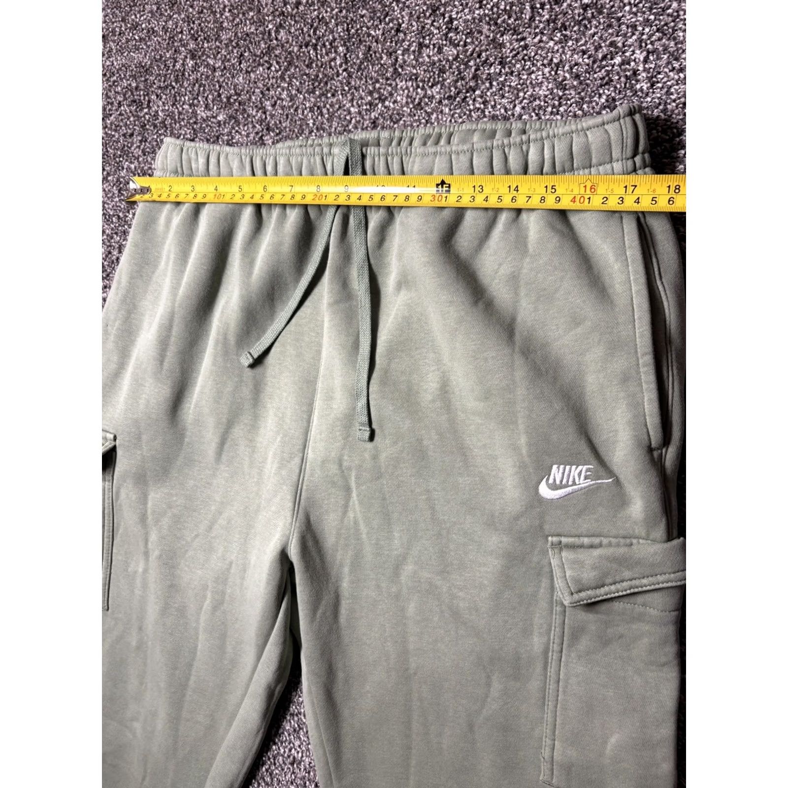 Nike Nike Pants Mens XL Green Club Fleece Jogger Cargo Sweatpants Light CD3129 Size US 36 / EU 52 - 6 Thumbnail