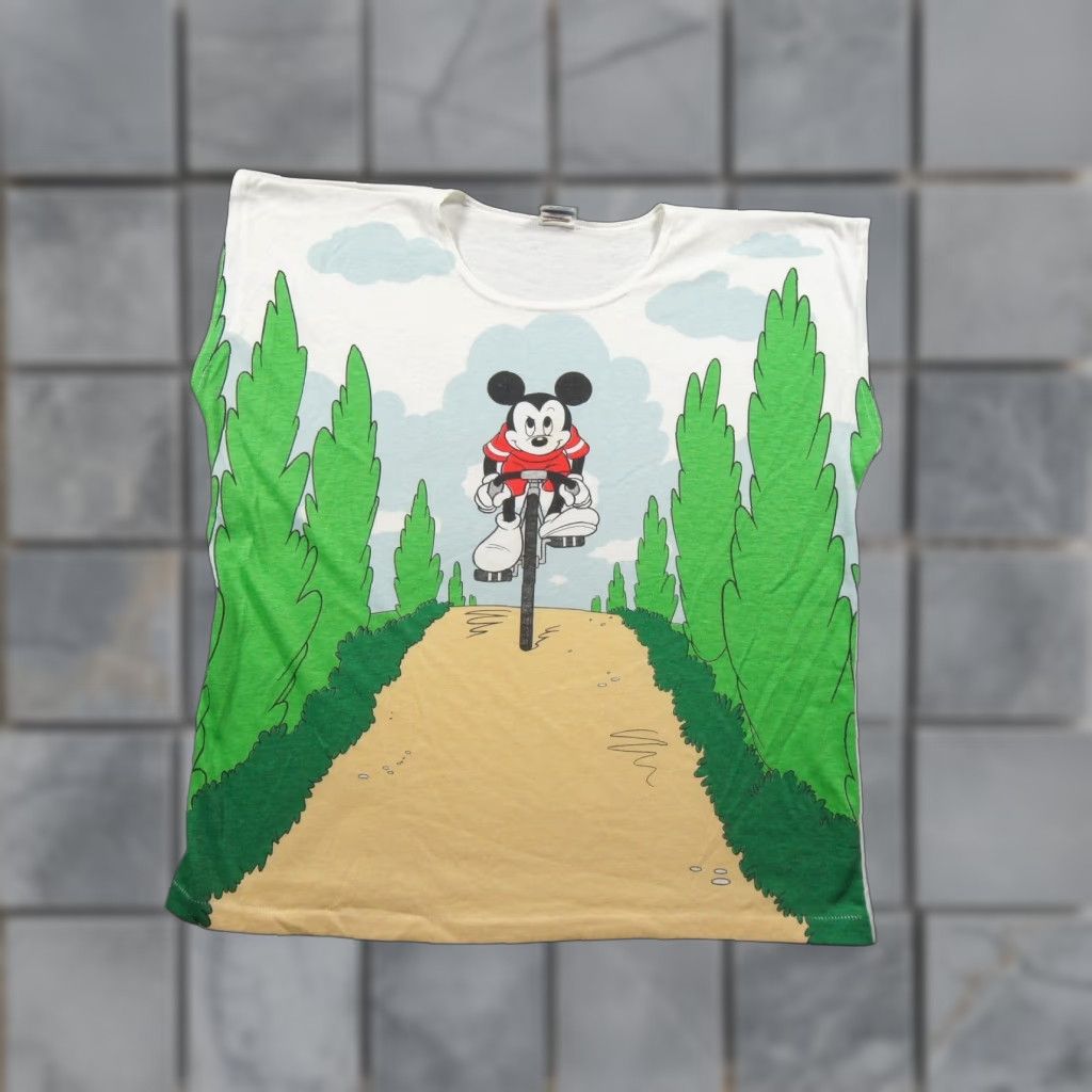 Disney VINTAGE Disney Shirt Mens XL Sleeveless Mickey Mouse Tee 80s AOP Adult Size US XL / EU 56 / 4 - 1 Thumbnail