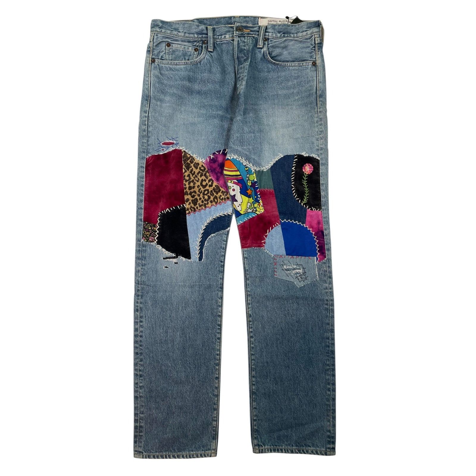 Kapital Kapital Patchwork Denim Light Wash Jeans Size US 34 / EU 50 - 1 Thumbnail