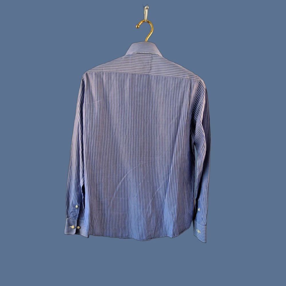 American Eagle Outfitters American Eagle Outfitters Button-Up Shirt Mens XS Blue Striped Cotton Casual Long Sleeve Size US XS / EU 42 / 0 - 1 Thumbnail