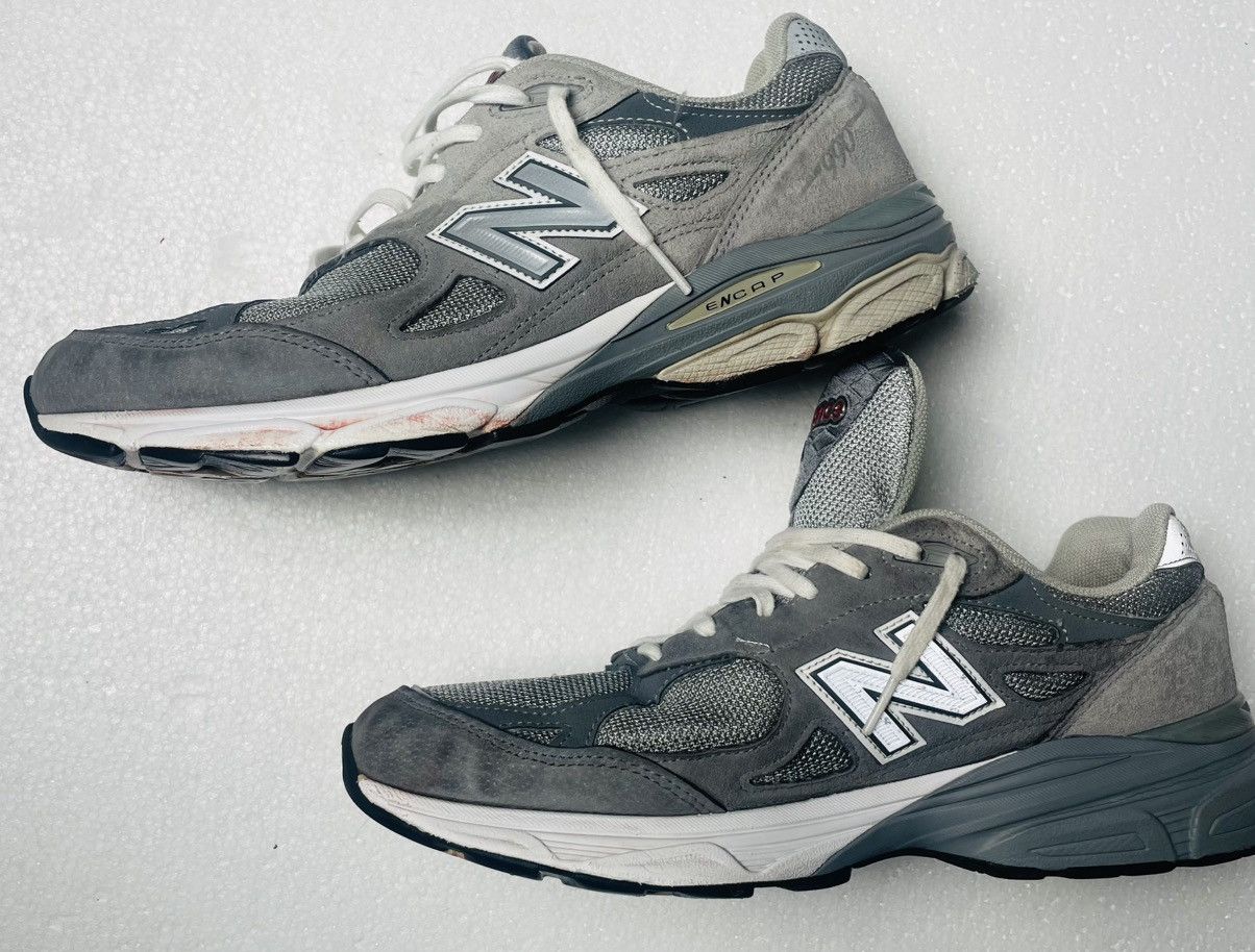 New Balance New Balance 990 V3 White/Gray, Size 10.5, Made in USA Size US 10.5 / EU 43-44 - 6 Thumbnail