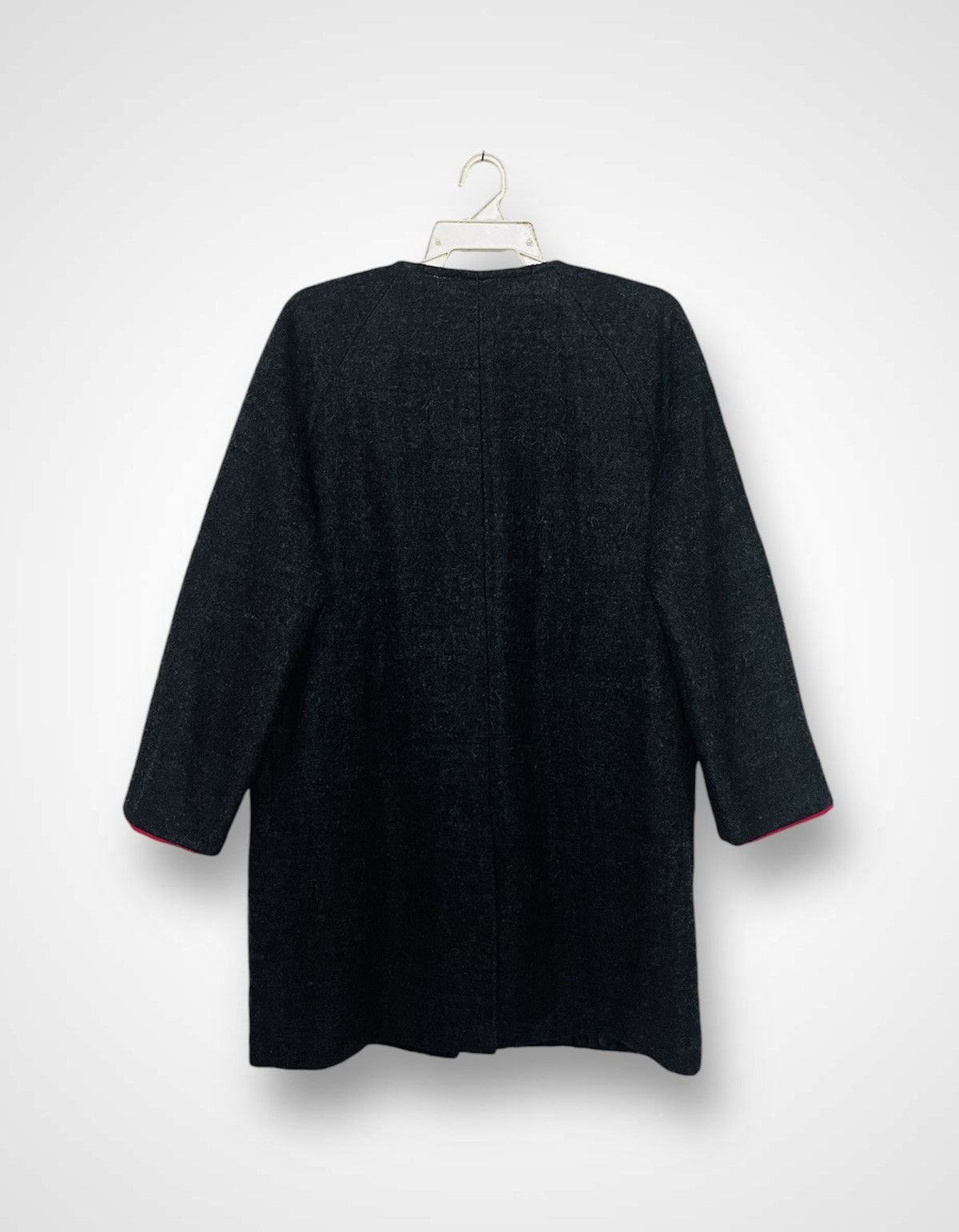 Japanese Brand Zenobia Neck Button Wool Jacket Size L / US 10 / IT 46 - 2 Thumbnail