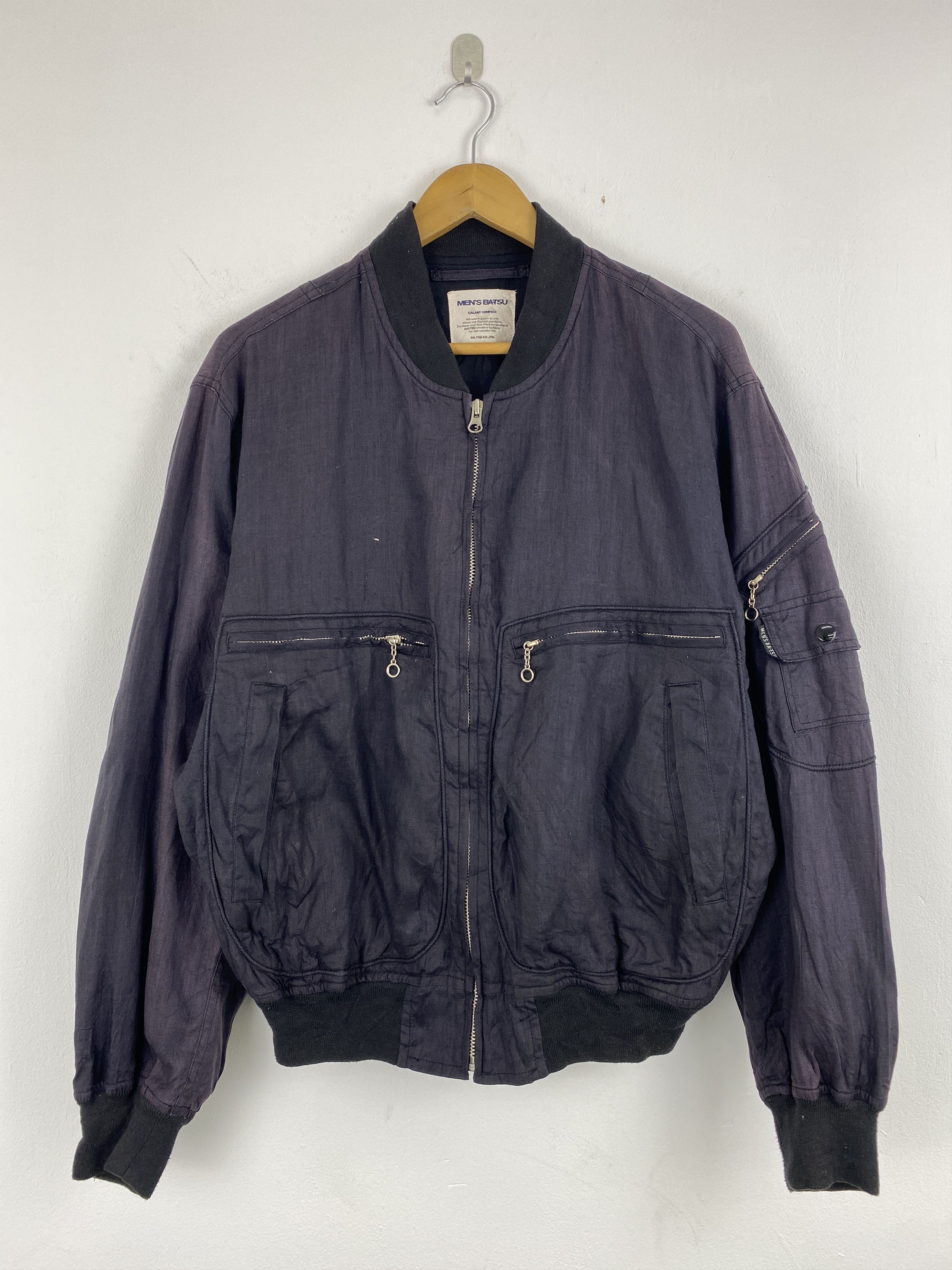Japanese Brand Vintage Men’s Ba-Tsu Bomber Jacket J2005 Size US M / EU 48-50 / 2 - 1 Thumbnail
