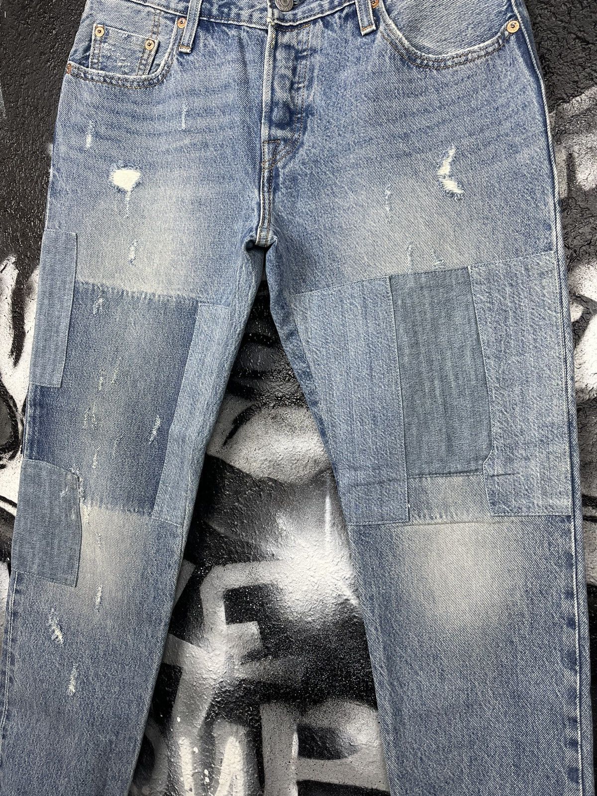 Levi's Levi’s 501 CT Woman’s Boyfriend Patchwork Selvedge Jeans Size 25" / US 0 / IT 36 - 9 Thumbnail
