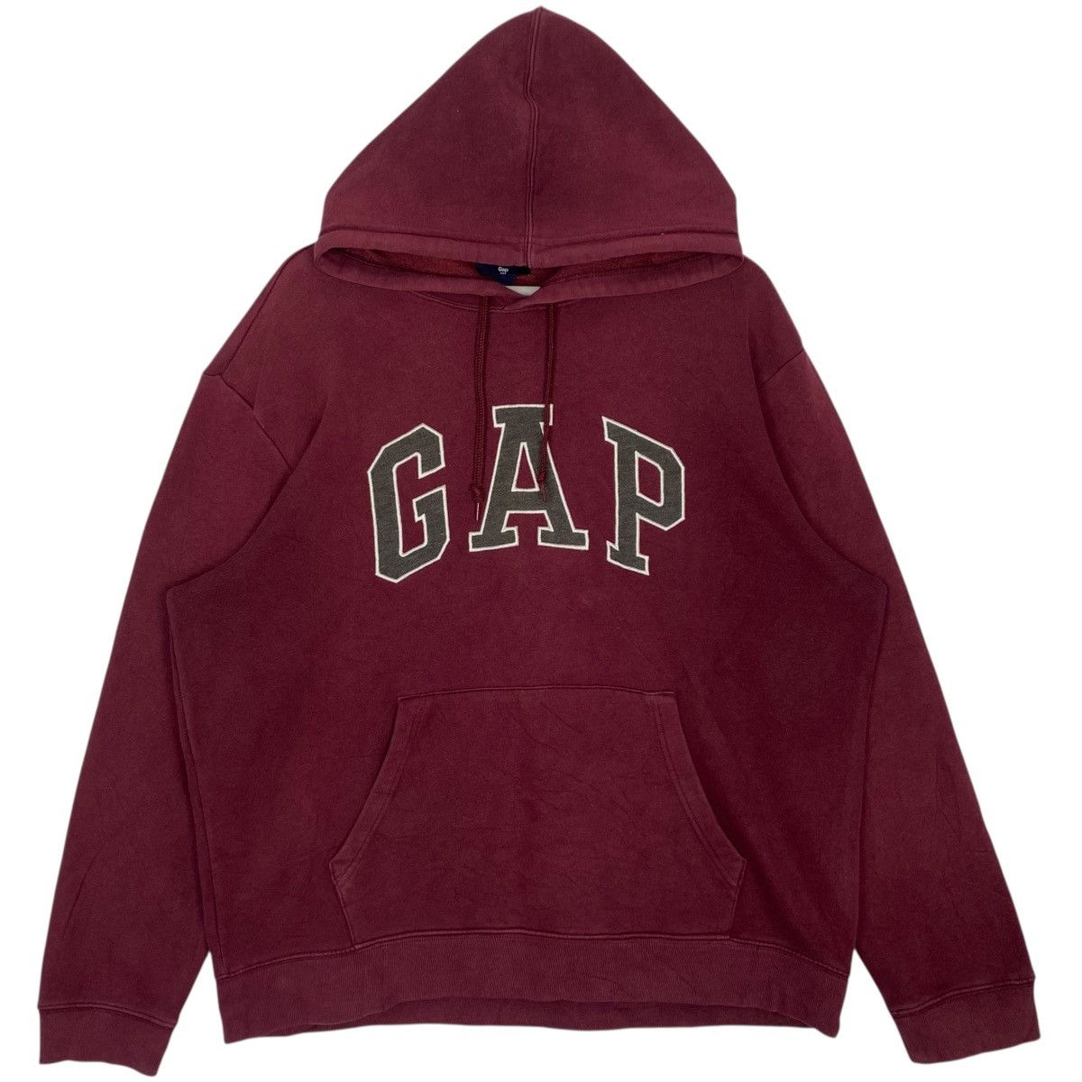 Vintage Vintage Gap Hoodie Big Logo Sweater Maroon Pullover Size L Size US L / EU 52-54 / 3 - 1 Thumbnail