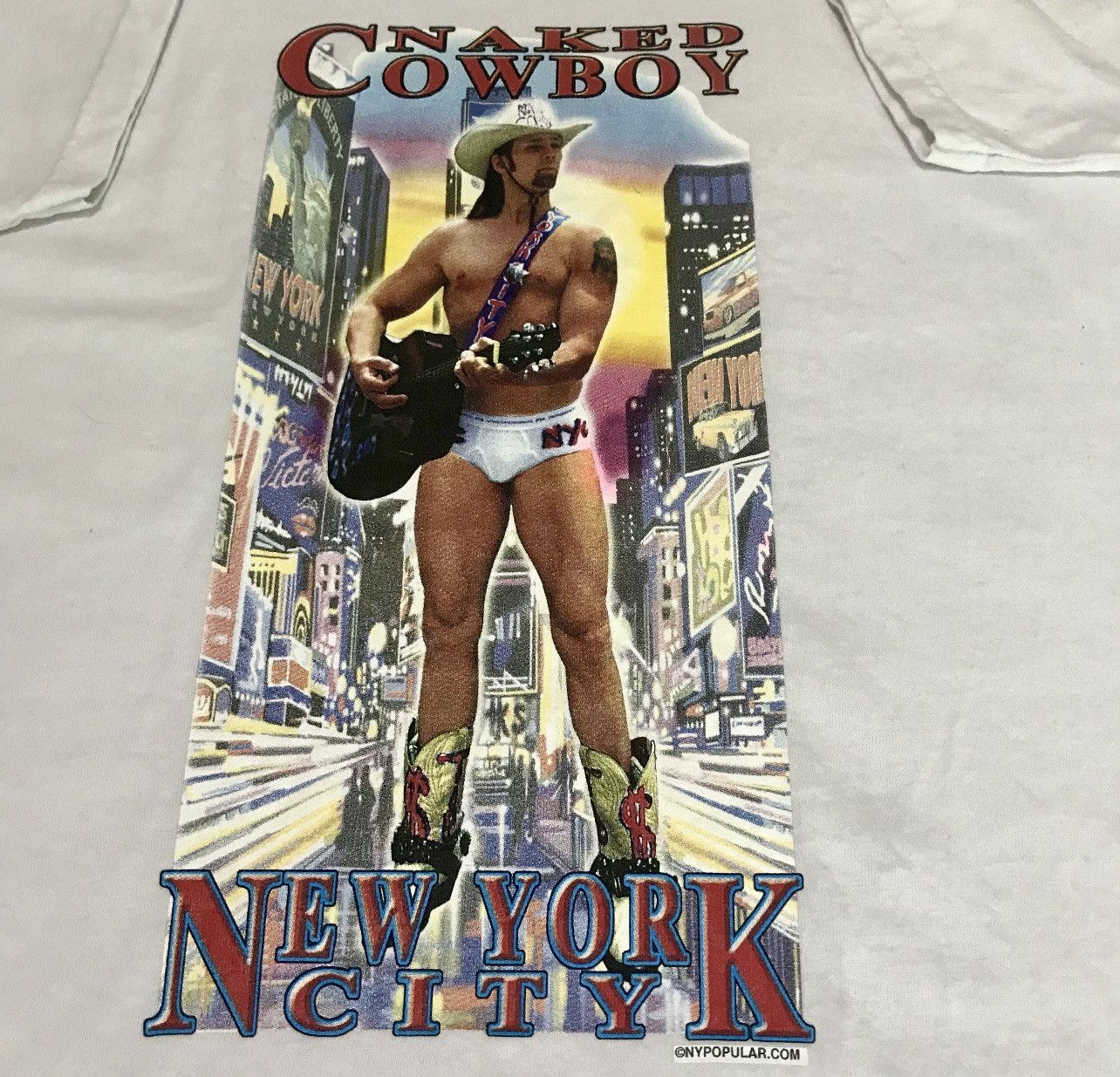 Vintage Y2K Naked Cowboy Cowgirl Robert Burck graphic streetwear Tee Size US L / EU 52-54 / 3 - 1 Thumbnail