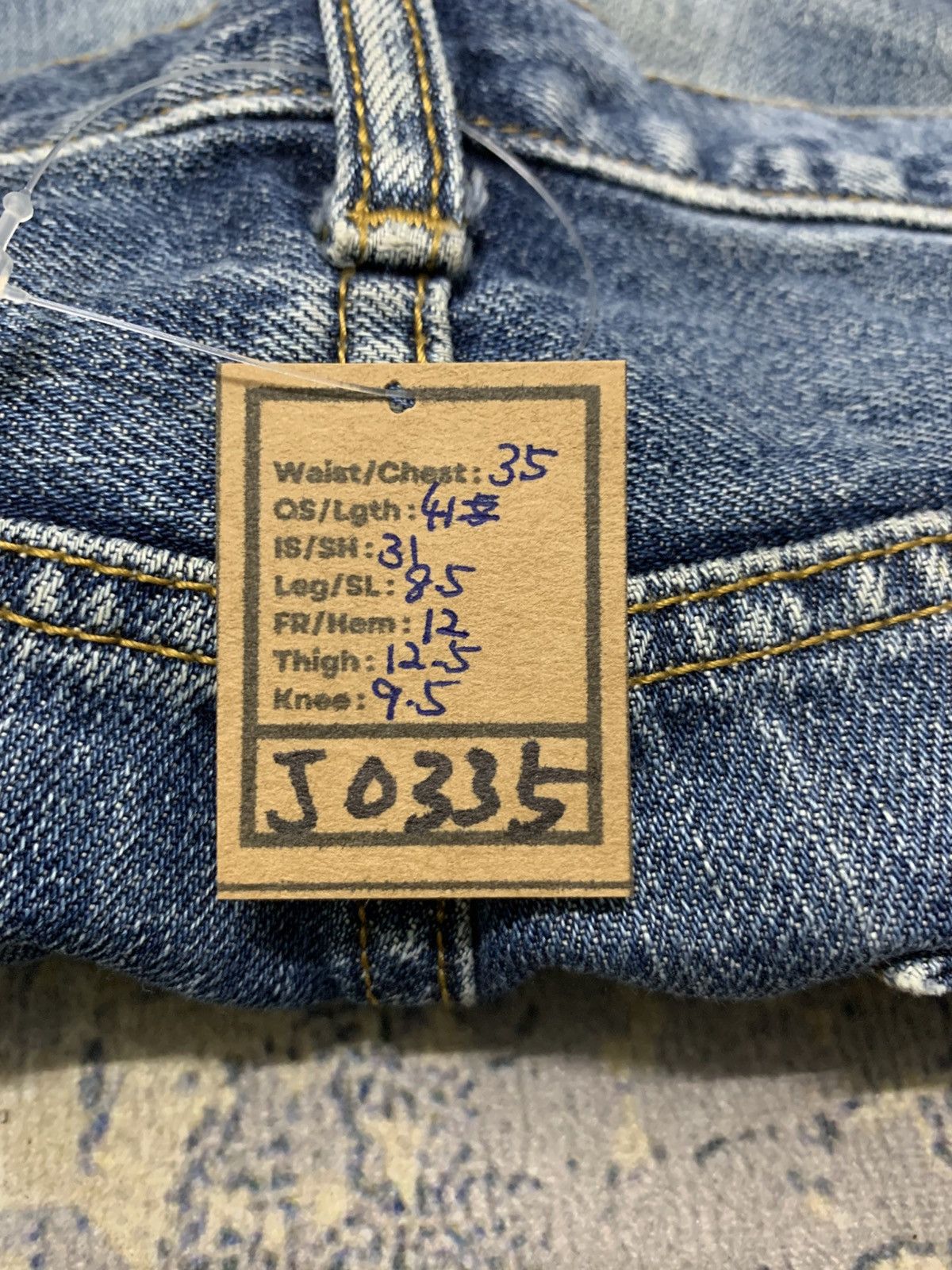 Uniqlo W35x31 90s Style Uniqlo Rusty Mudwash Distressed Denim Jean Size US 35 - 14 Thumbnail