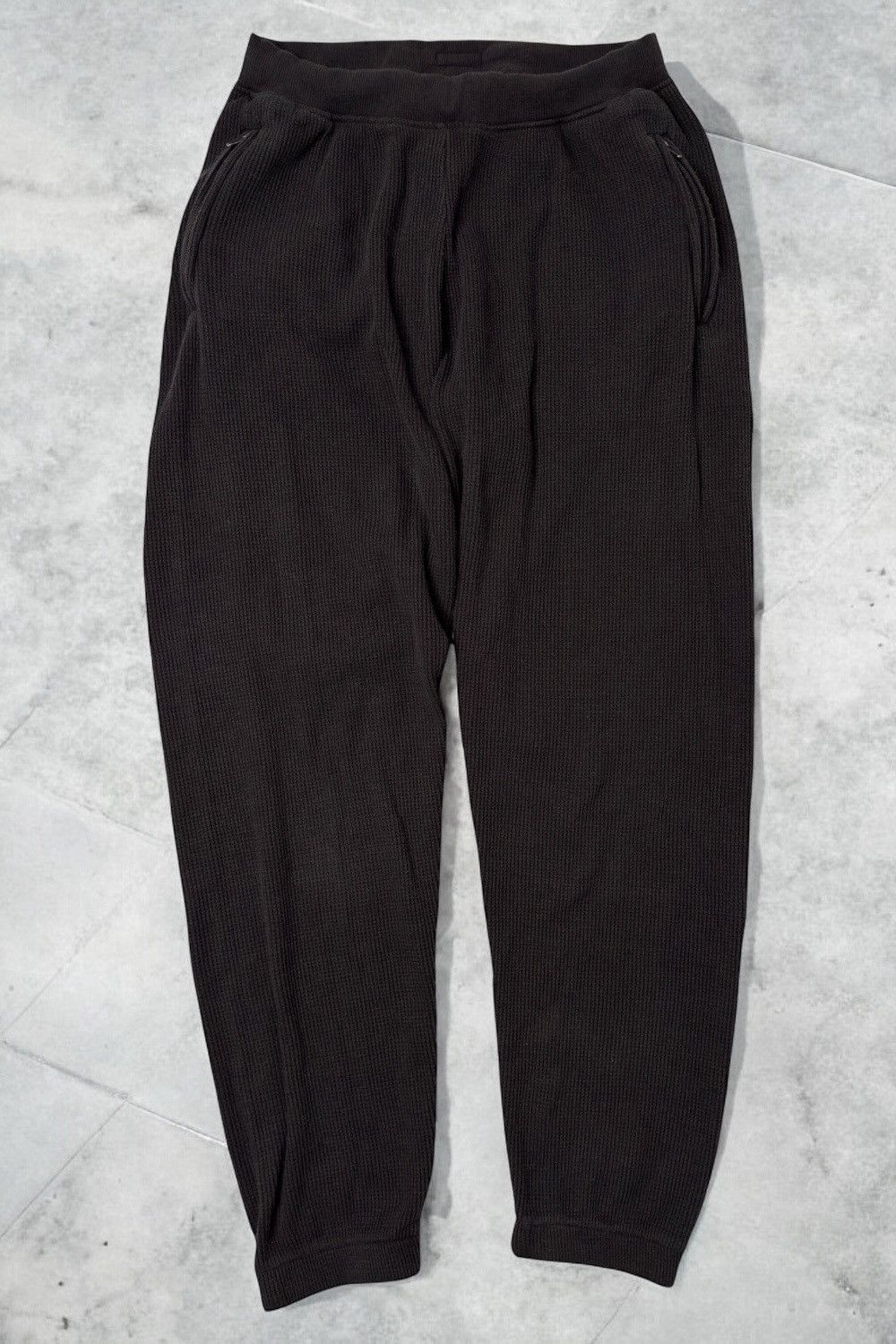 SKIMS SKIMS chocolate brown waffle sweatpants trend kim kardashian Size 28" / US 6 / IT 42 - 1 Thumbnail