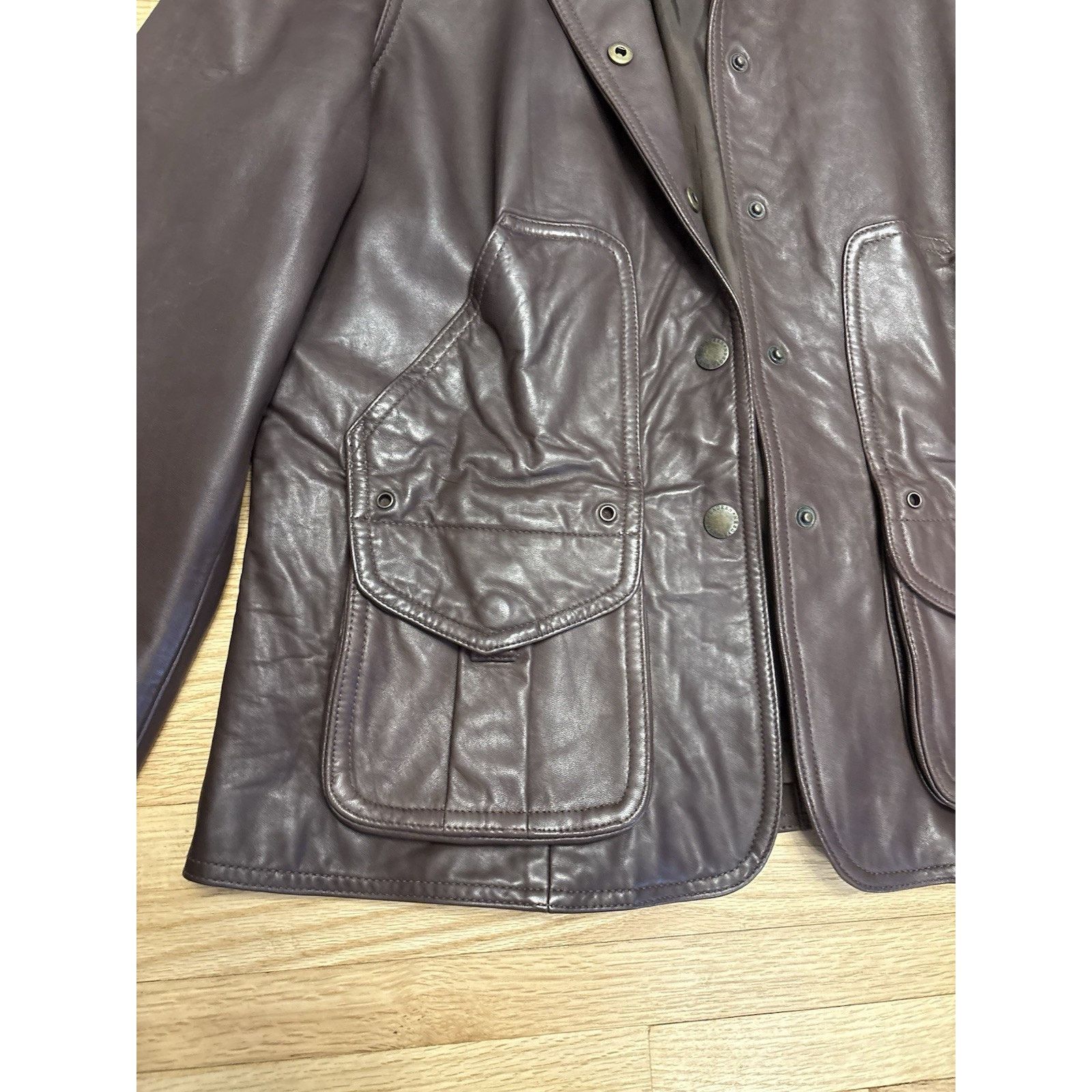 Lauren Ralph Lauren Vintage Polo Ralph Lauren Leather Jacket Brown Leather Sz L Size L / US 10 / IT 46 - 3 Thumbnail