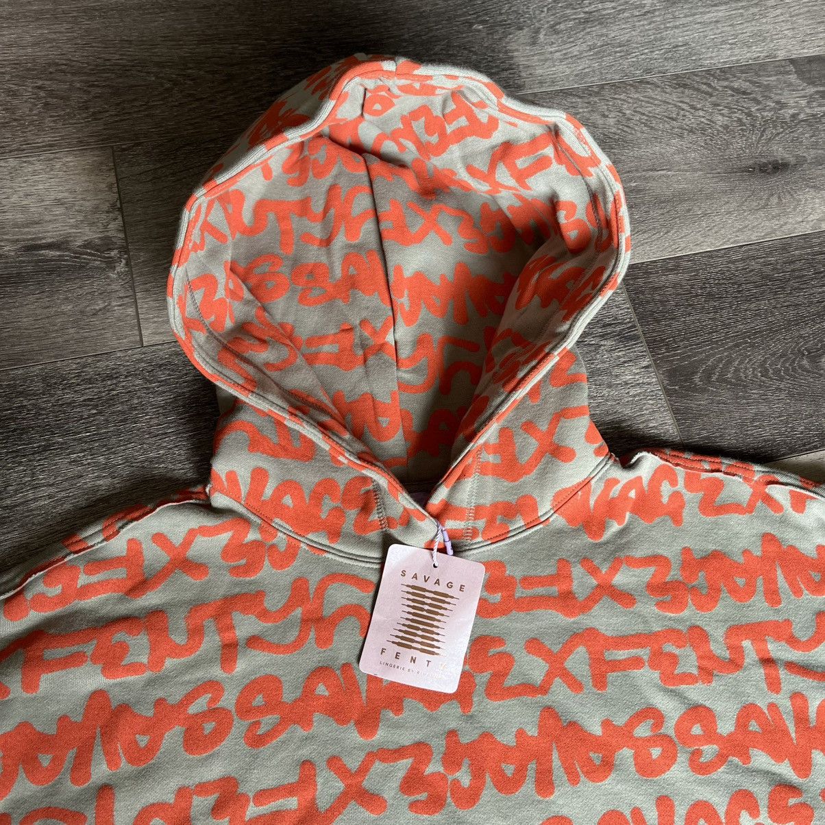 Fenty New Savage x Fenty Forest Grey Essential Cropped Hoodie Size S / US 4 / IT 40 - 5 Thumbnail
