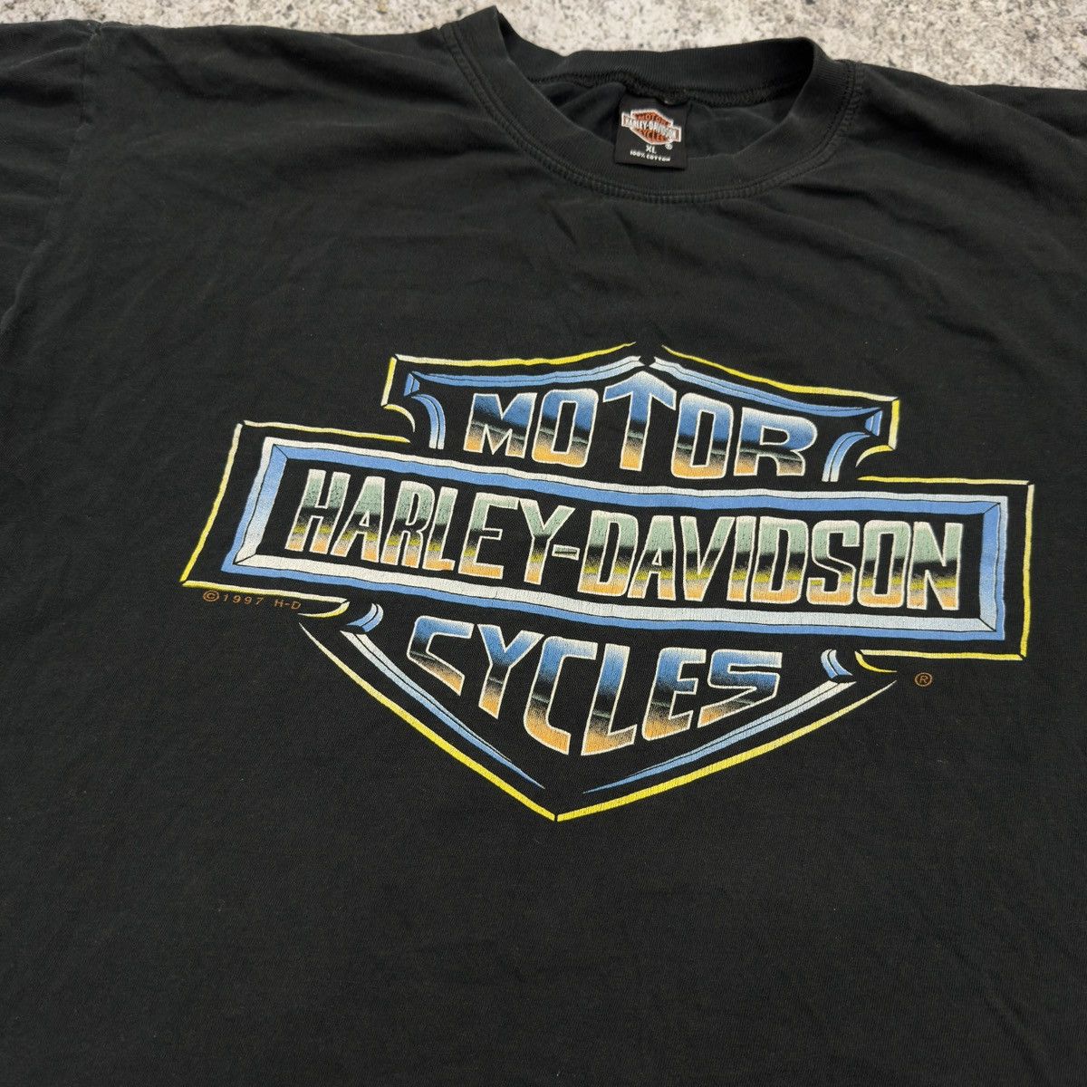 Harley Davidson Thrashed Faded Distressed Harley Chrome Shirt ERD Grunge Size US L / EU 52-54 / 3 - 9 Thumbnail