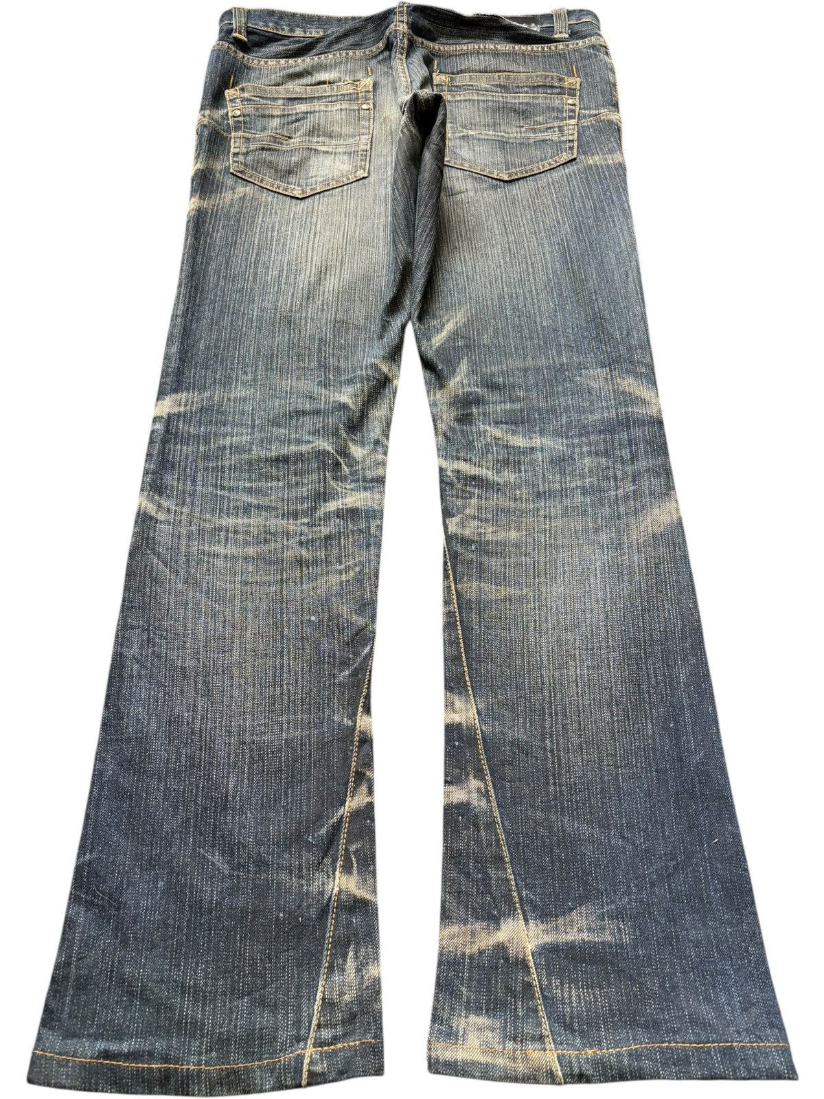 Tornado Mart Vintage Tornado Mart Rusty Mud Wash Distress Flare Jeans Size 31" - 2 Thumbnail