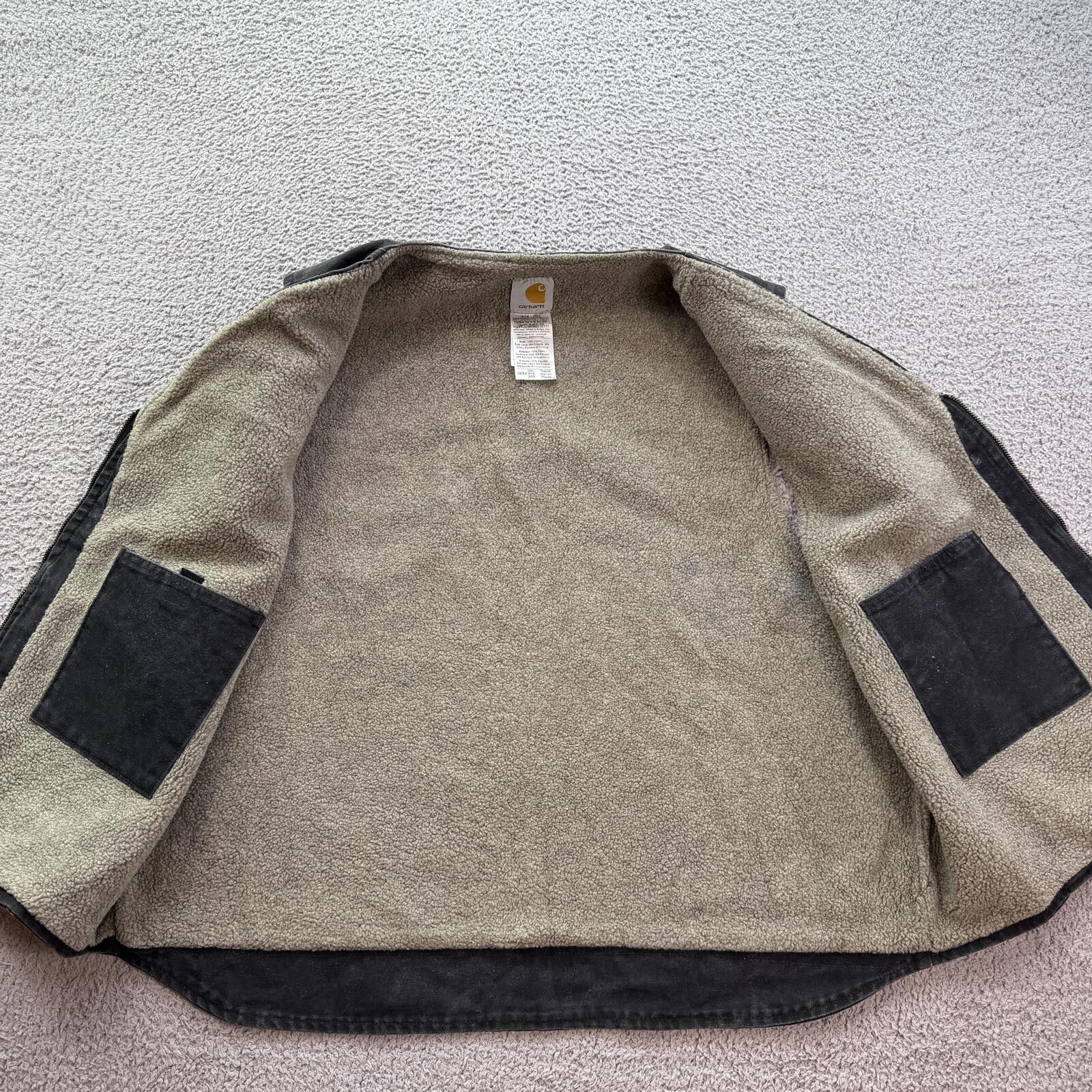 Carhartt Carhartt V28 Sherpa Lined Work Vest Faded Canvas Zip 2XL Size US XXL / EU 58 / 5 - 5 Thumbnail