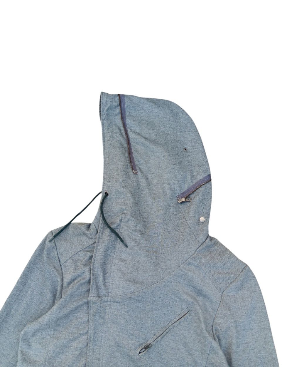 Japanese Brand Blue tornado japan asymmetric zipper hoodie Size US M / EU 48-50 / 2 - 12 Thumbnail