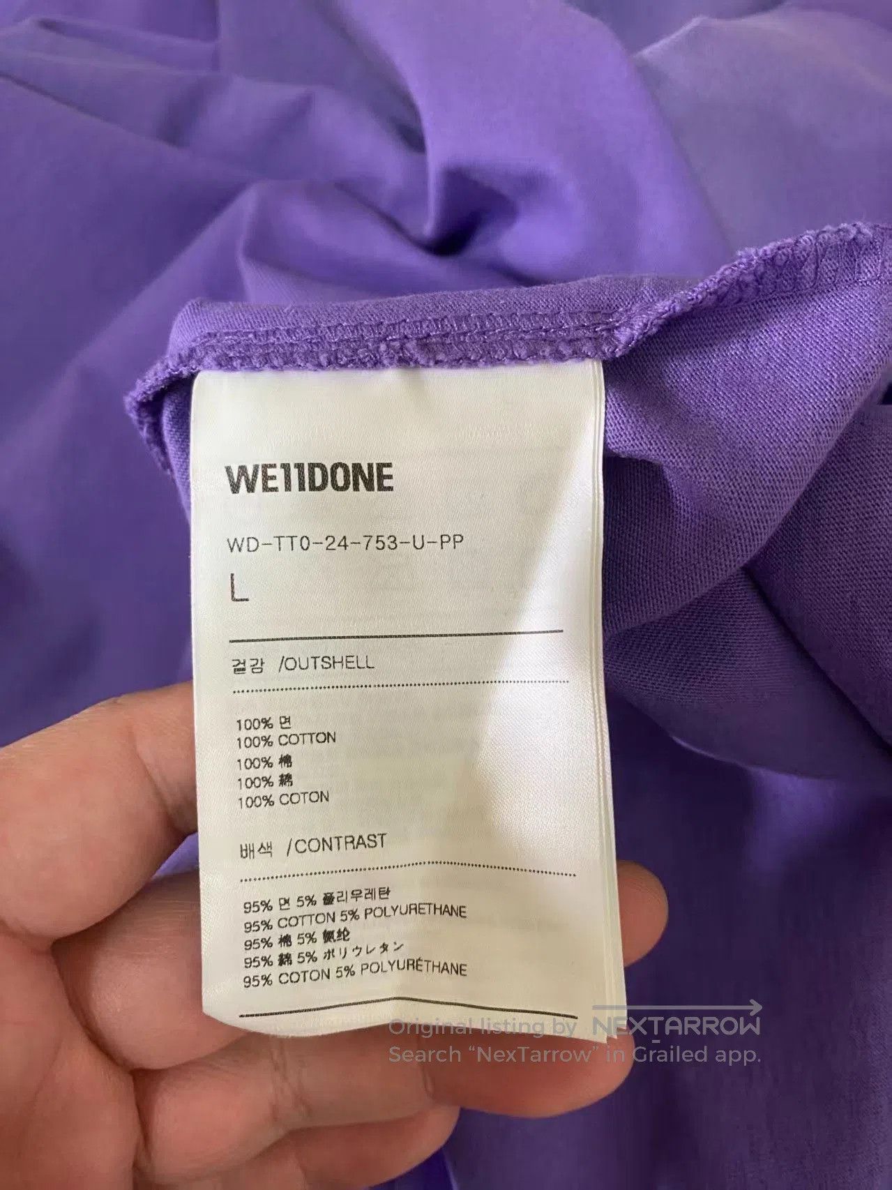WE11DONE we11done Metallic Washed Short Sleeve. Size US S / EU 44-46 / 1 - 7 Thumbnail