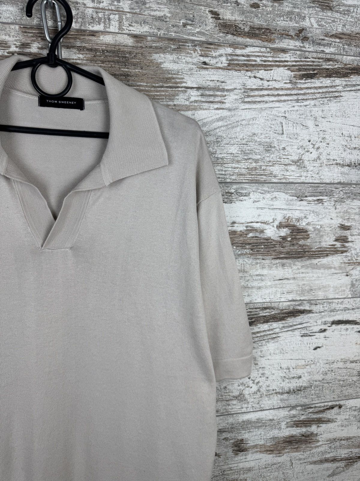 Thom Sweeney Mens Thom Sweeney luxury polos old money beige T-shirt tee Size US XL / EU 56 / 4 - 5 Thumbnail
