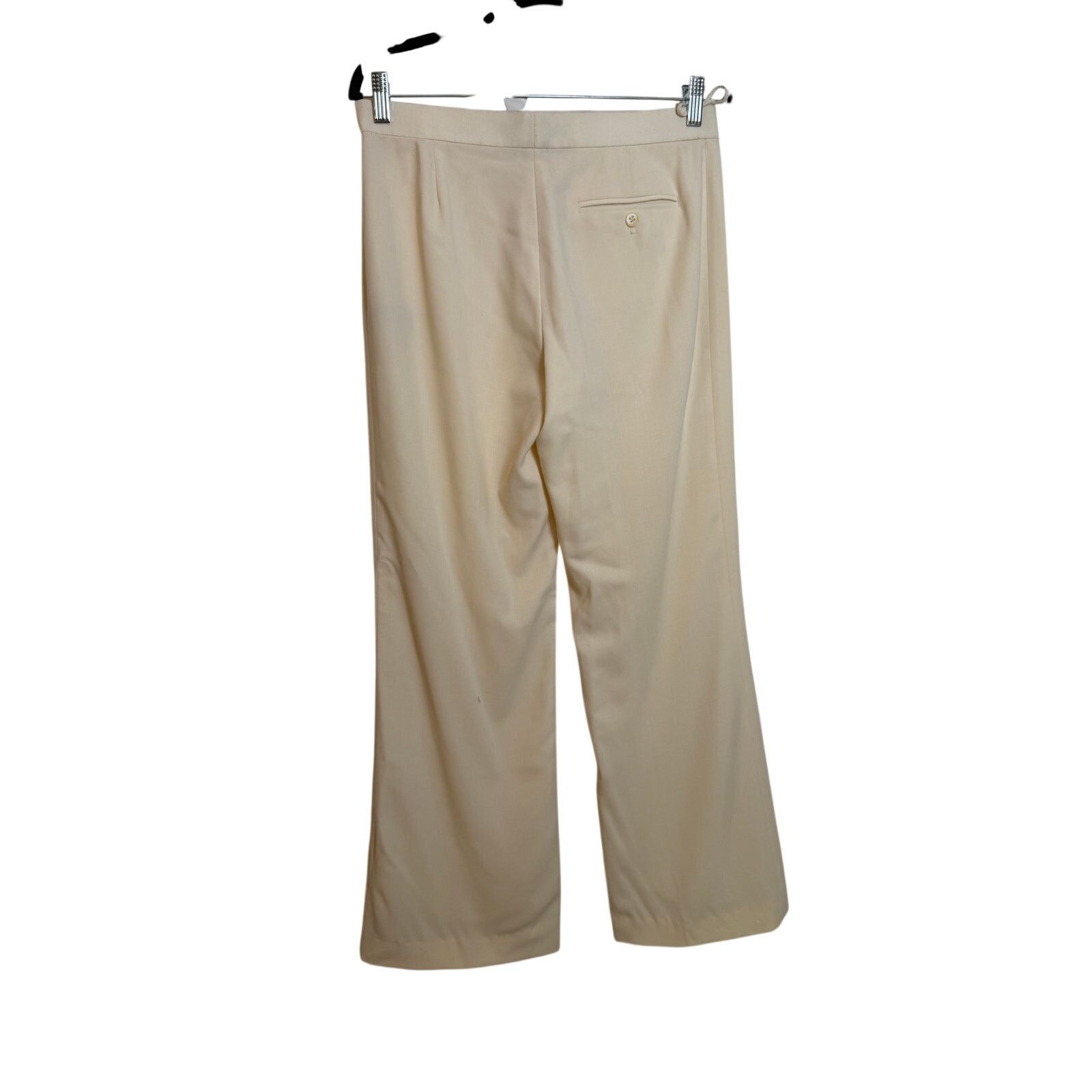 Ralph Lauren Purple Label Ralph Lauren Purple Label Women's Off-White Dean Wool Pants Size 30" / US 8 / IT 44 - 2 Thumbnail