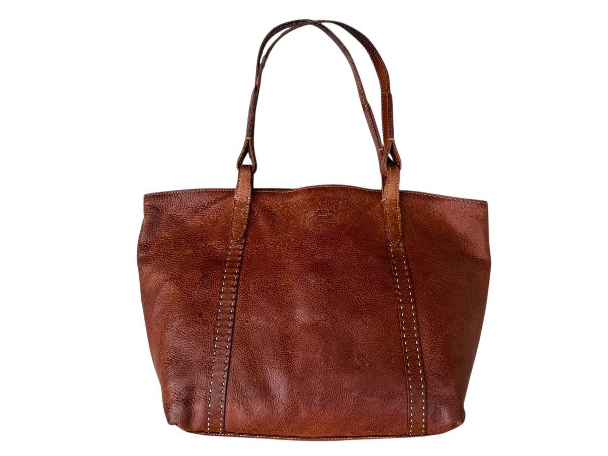 Leather Genten Japan Patina Leather Multi Pocket Tote Bag Size ONE SIZE - 5 Thumbnail