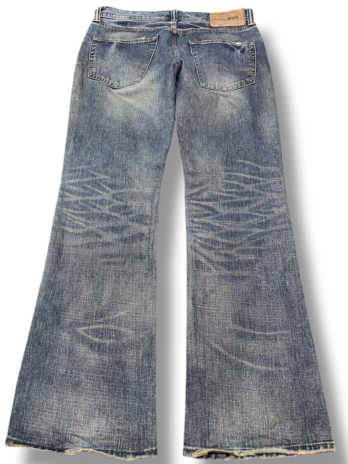 Japanese Brand Vintage GLheart Flare Grunge Distressed Denim Size US 35 - 5 Thumbnail