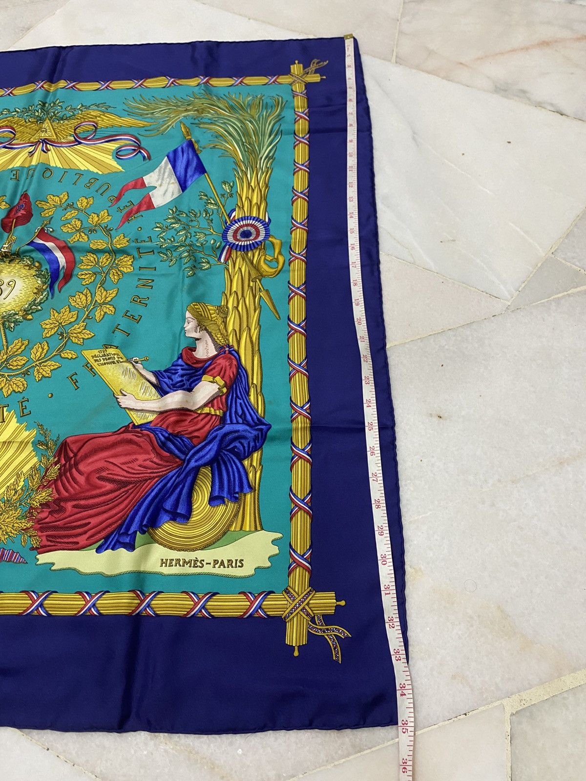 Hermes Vintage Hermes Scarf Masonic Symbols Silk Scarf Size ONE SIZE - 14 Thumbnail