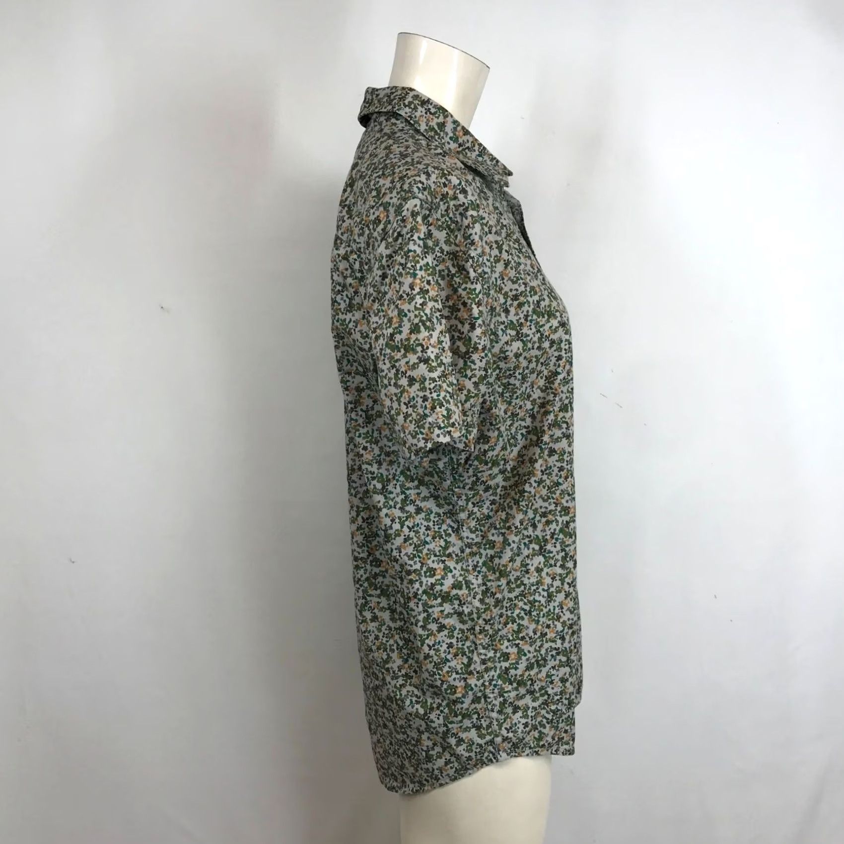 Prana PRANA Womens Small Multicolor Floral Short Sleeve Organic Cotton Top Shirt Button Up Size S / US 4 / IT 40 - 4 Thumbnail
