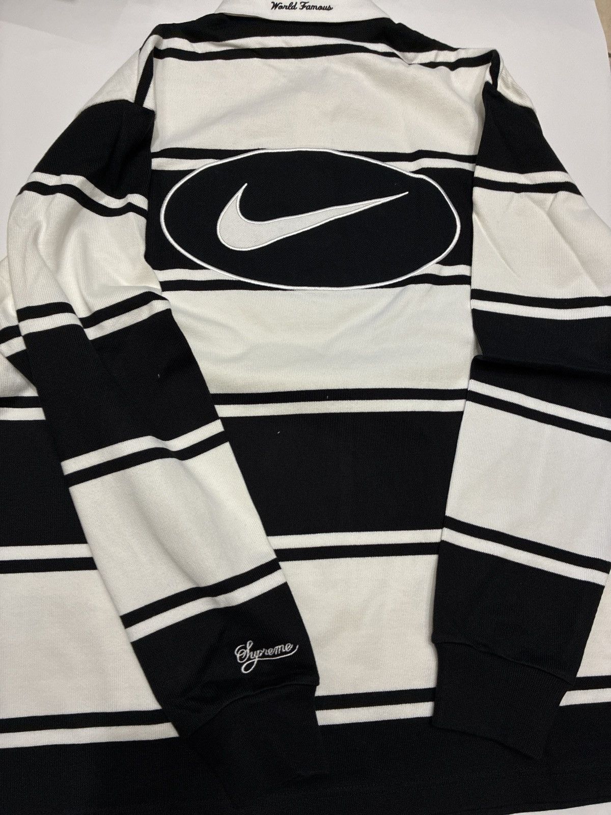 Supreme Nike Stripe Rugby Black