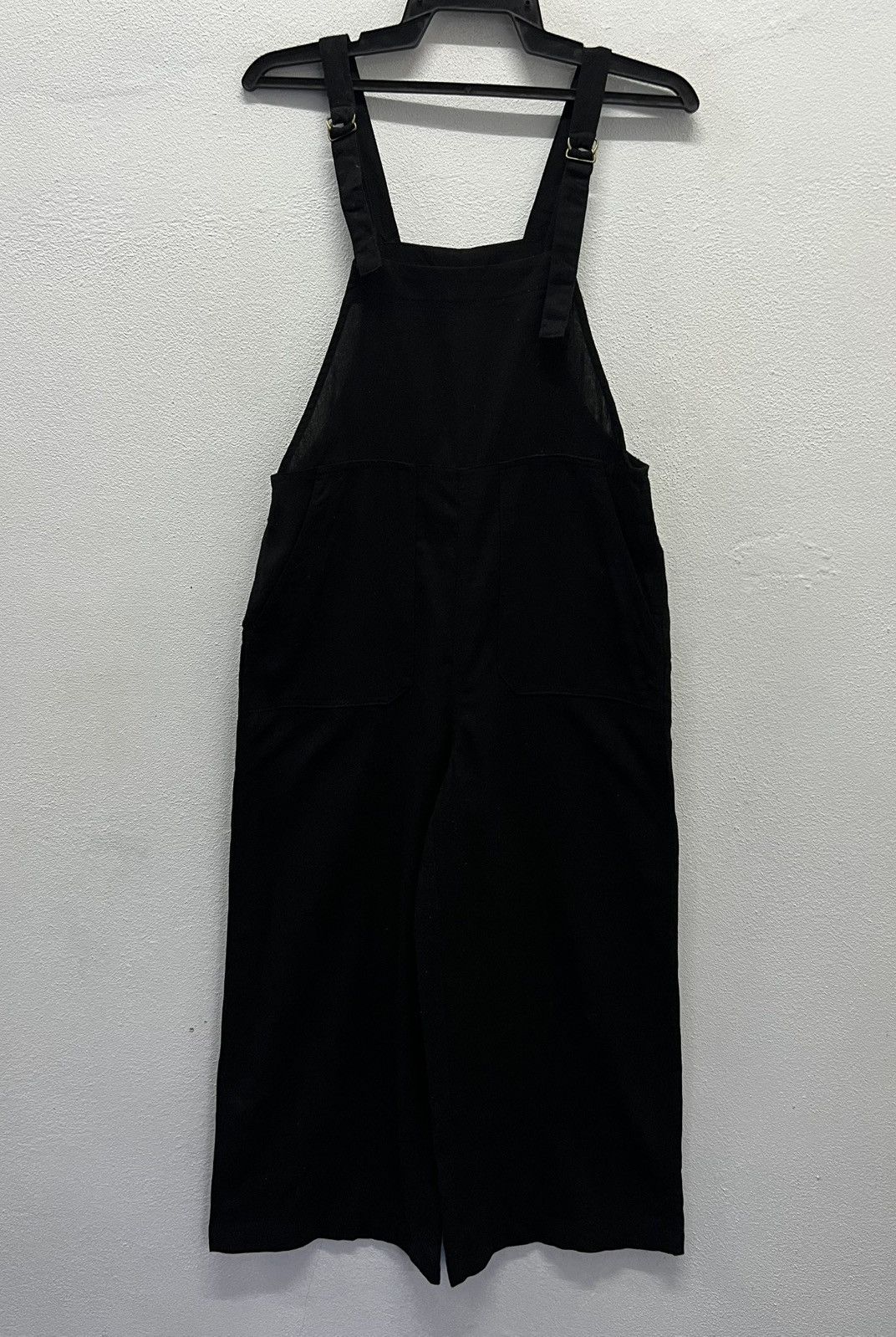 Designer × Vintage Alma Design Black Wide-Leg Linen Blend Overalls – Size S Size US 36 / EU 52 - 1 Thumbnail