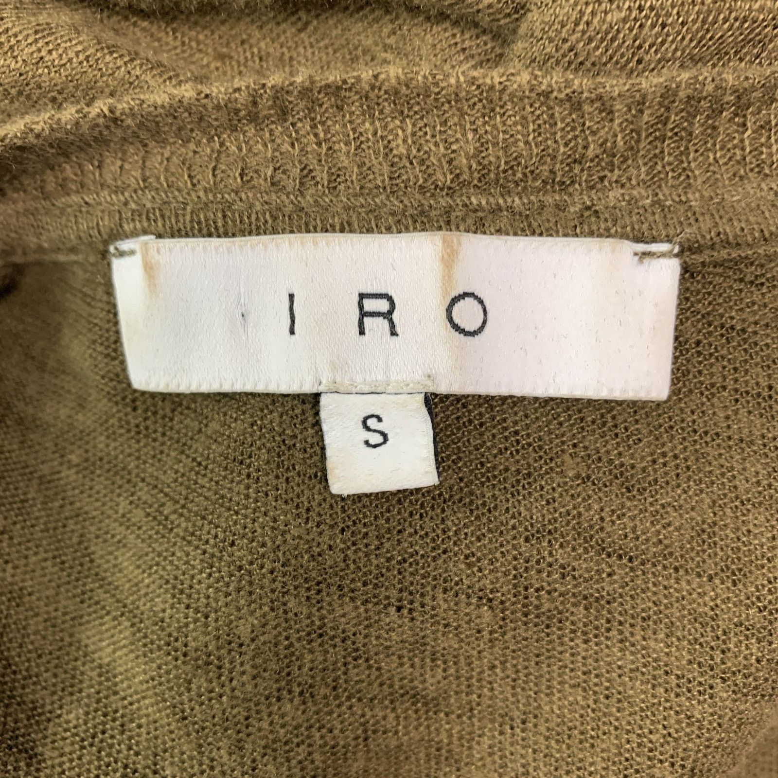 Iro IRO Size S Olive Distressed Linen Crew-Neck T-shirt Size US S / EU 44-46 / 1 - 4 Thumbnail