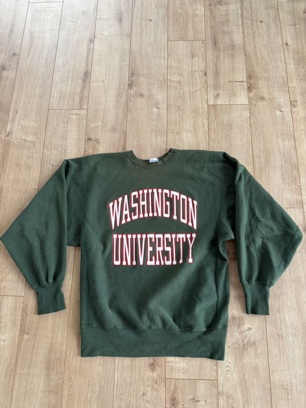 Vintage Vintage Washington University Champion Reverse Weave Size US XL / EU 56 / 4 - 1 Thumbnail