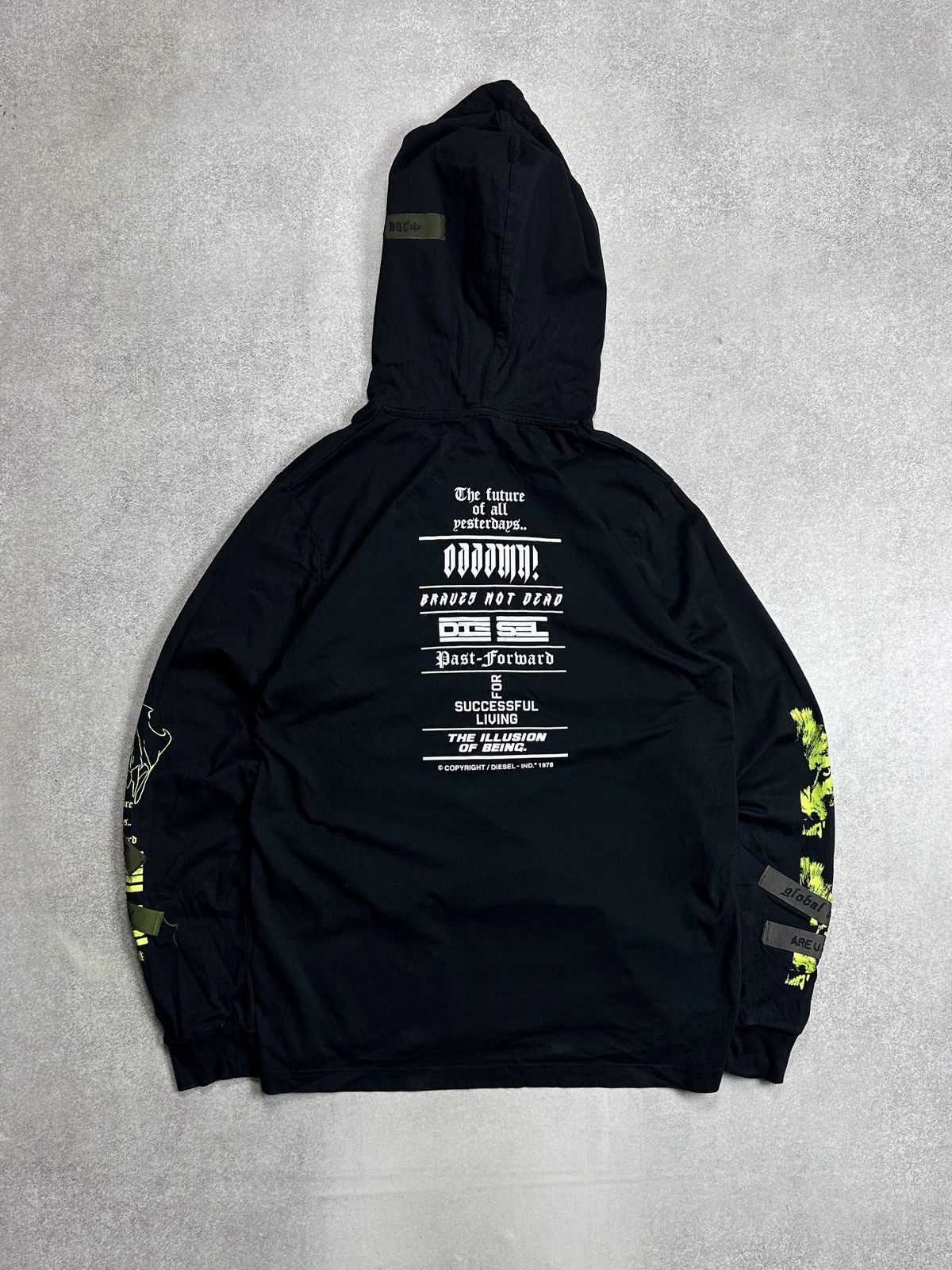Diesel Vintage Diesel Nightcrush Hoodie L Size US L / EU 52-54 / 3 - 6 Thumbnail