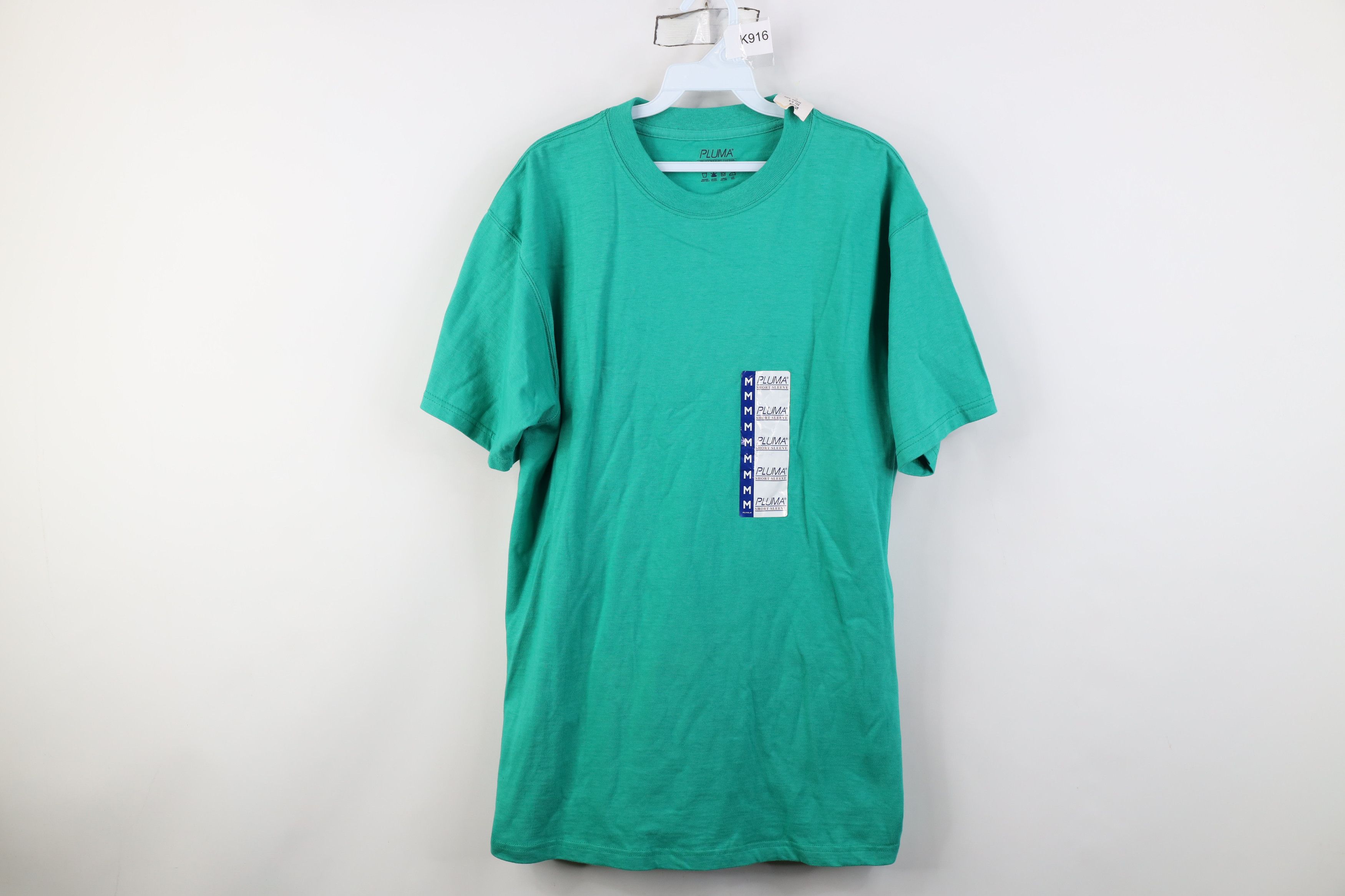 Vintage Deadstock Vintage Y2K Streetwear Heavy Cotton T-Shirt Green Size US M / EU 48-50 / 2 - 1 Thumbnail