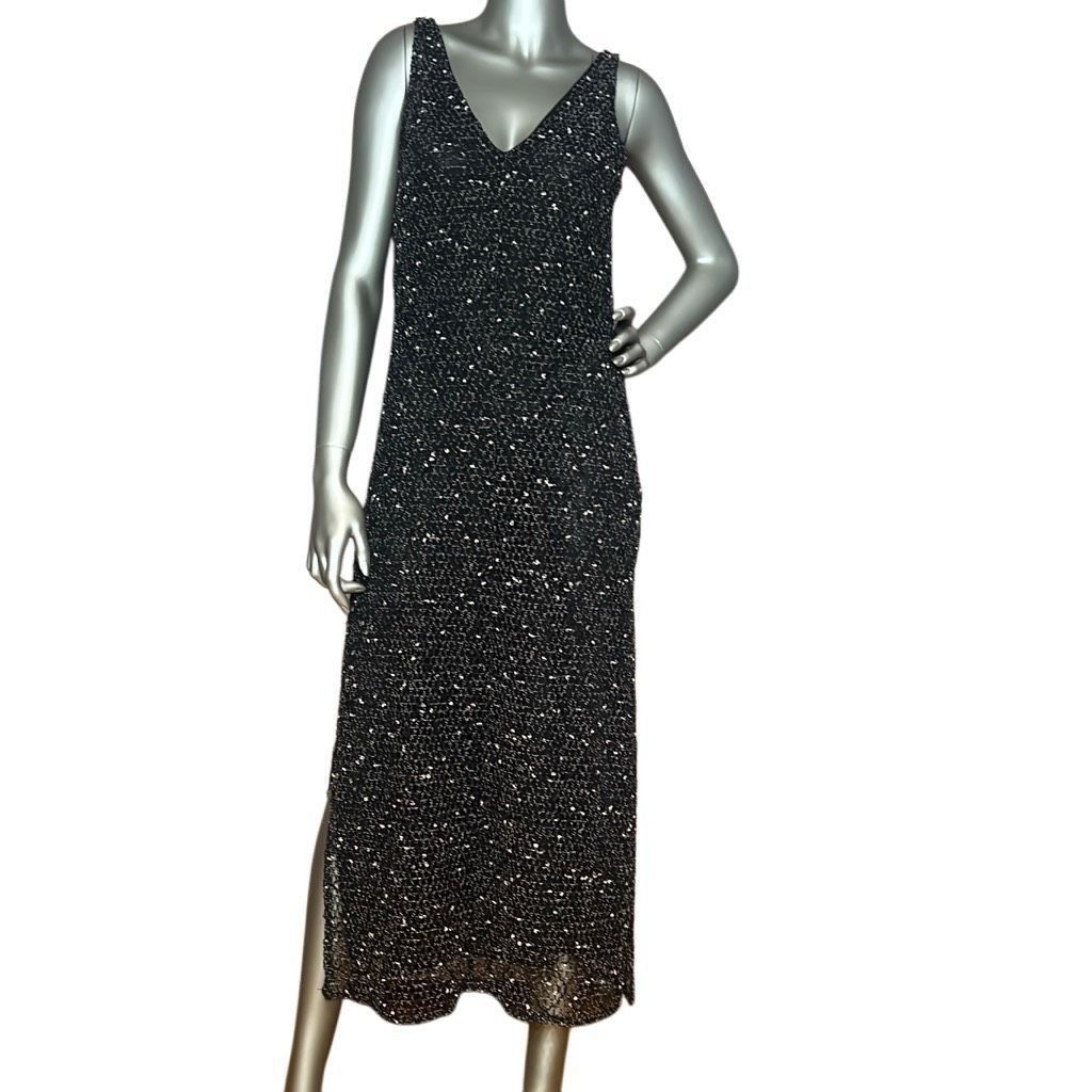 Zara Zara Limited Edition Black Sequin Midi Dress