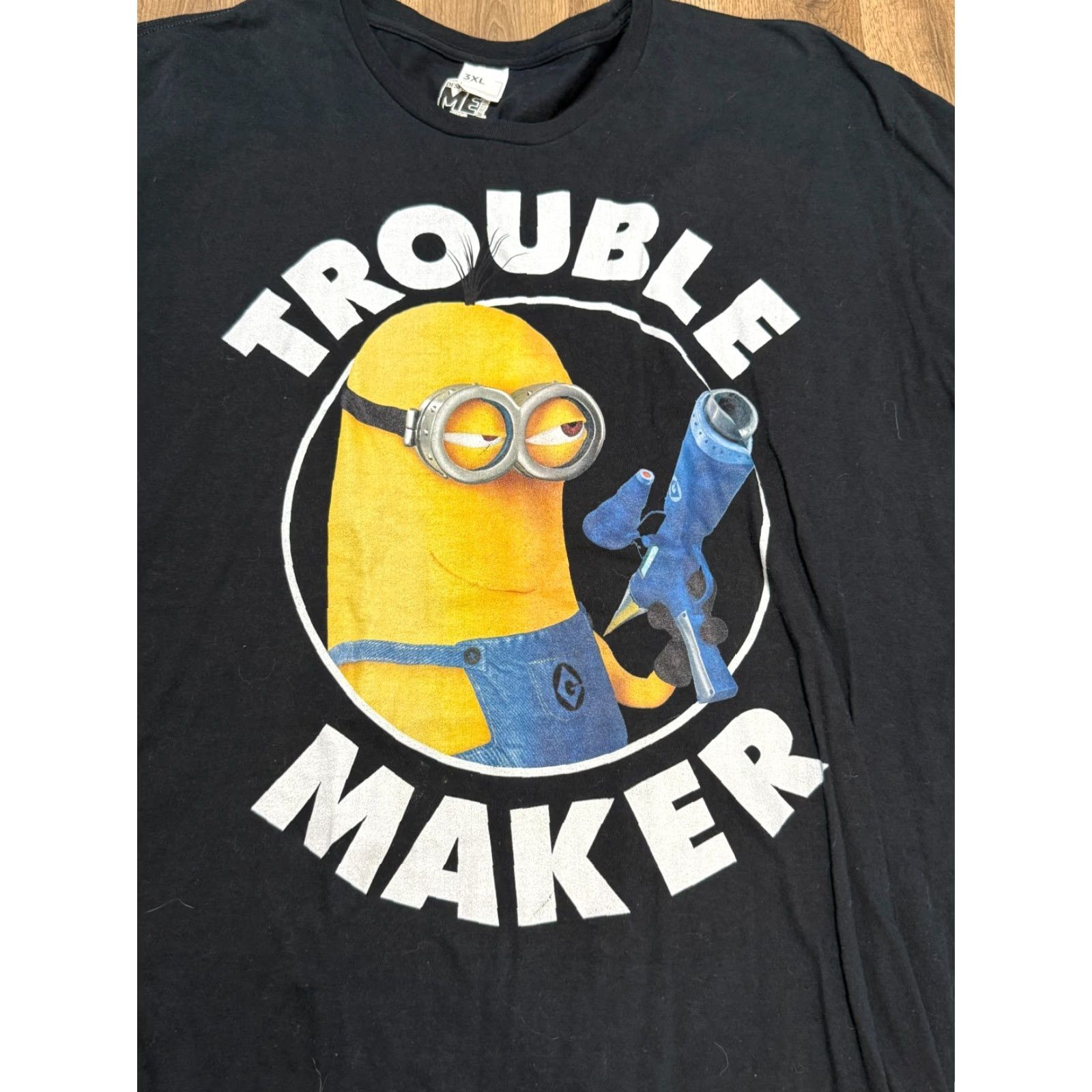 Vintage Despicable Me Shirt Men's XL Black White Yellow Blue Minions Trouble Maker Size US XL / EU 56 / 4 - 5 Thumbnail