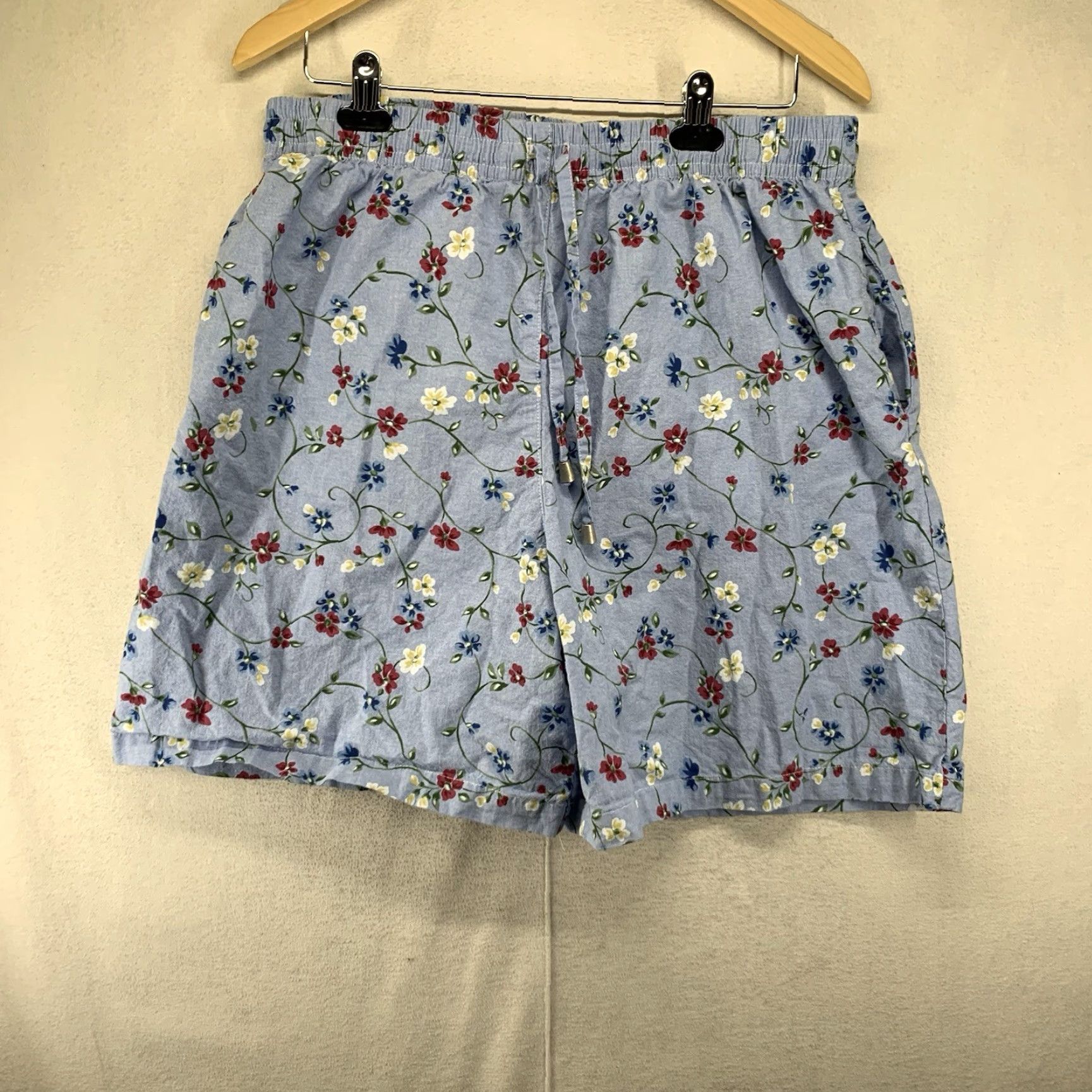 Vintage Vintage 90s Women's Button Up Large Top All Cotton Metal Button Pocket W/Shorts Size L / US 10 / IT 46 - 2 Thumbnail