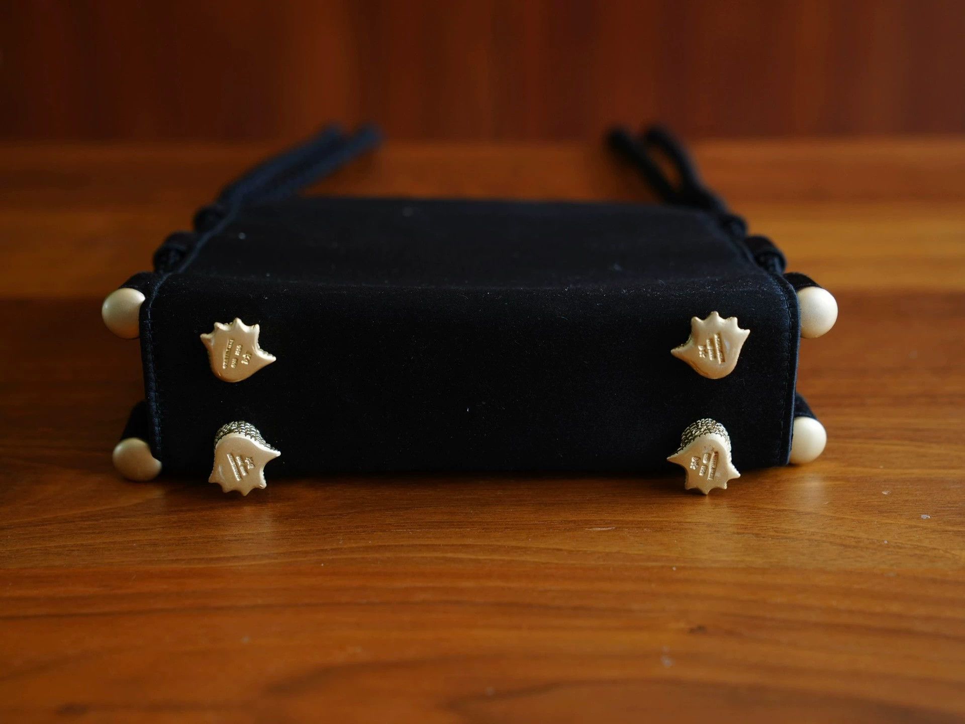 Other BKC Vintage Black Gold Satin Crocodile Crossbody Bag 1990-91 Size ONE SIZE - 7 Thumbnail