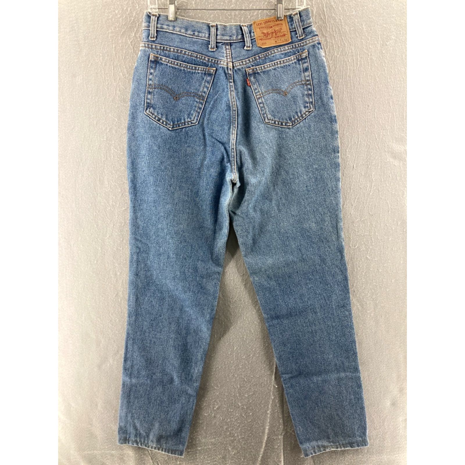 Levi's VINTAGE Levi's 550 Jeans Womens 14x34 Relaxed Tapered High Rise Mom Blue Denim Jeans 14 Womens Size 36" / US 14 / IT 50 - 7 Thumbnail