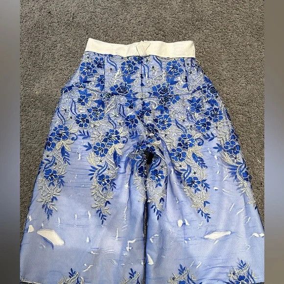 Other Floral lace blue shorts made by me from scratch Size US 28 / EU 44 - 2 Thumbnail