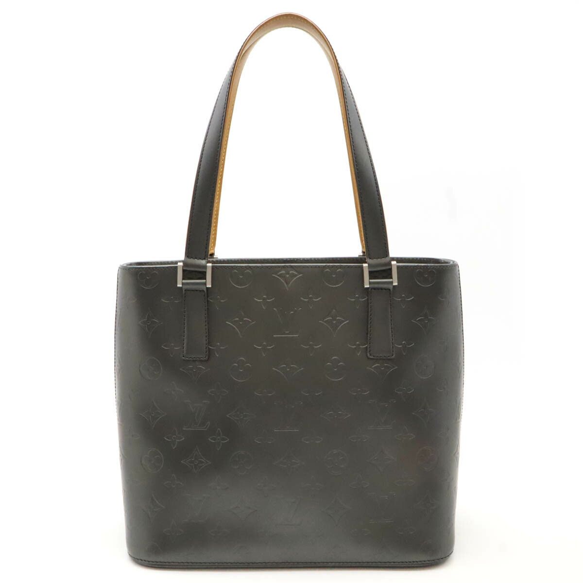 Louis Vuitton Louis Vuitton Monogram Mat Stockton 2Way Tote Bag M55112 Leather Shoulder Bag M55112 in Black, Women's